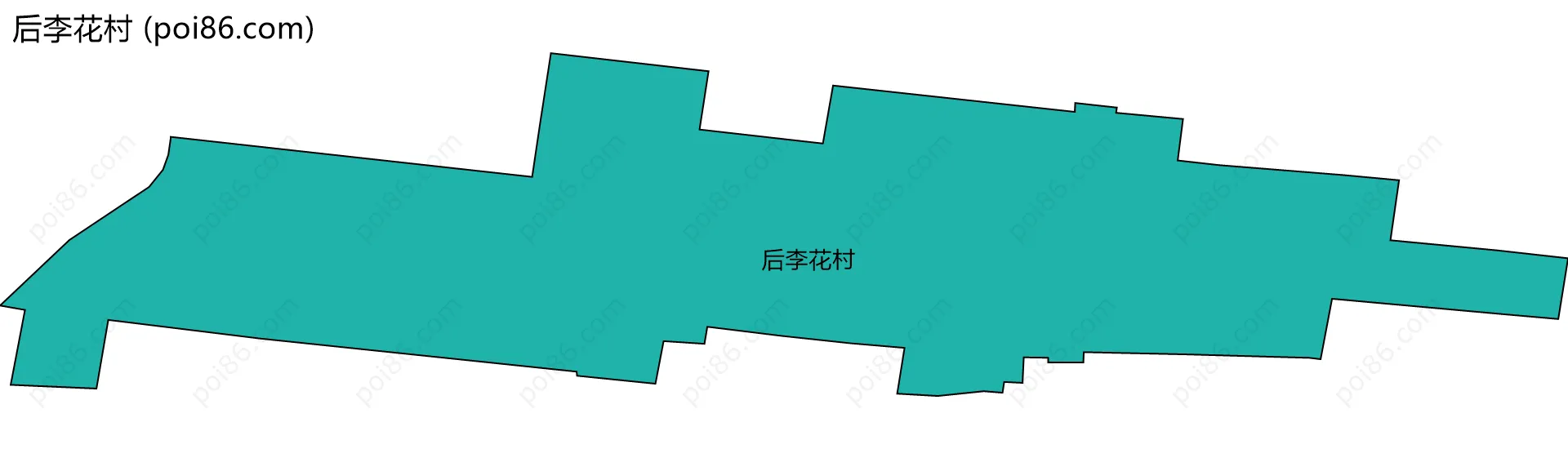 后李花村边界地图