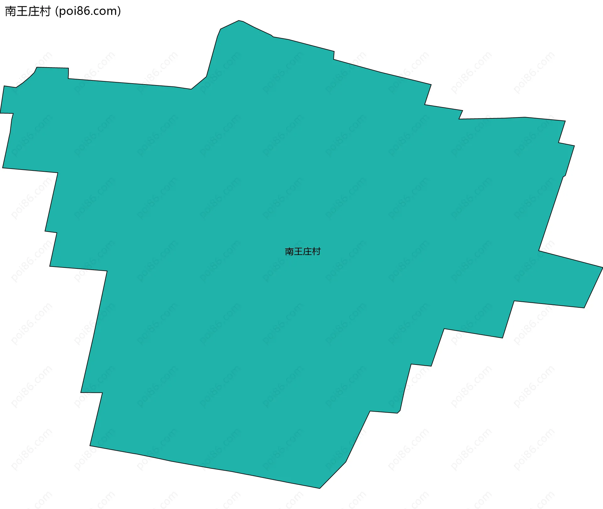 南王庄村边界地图