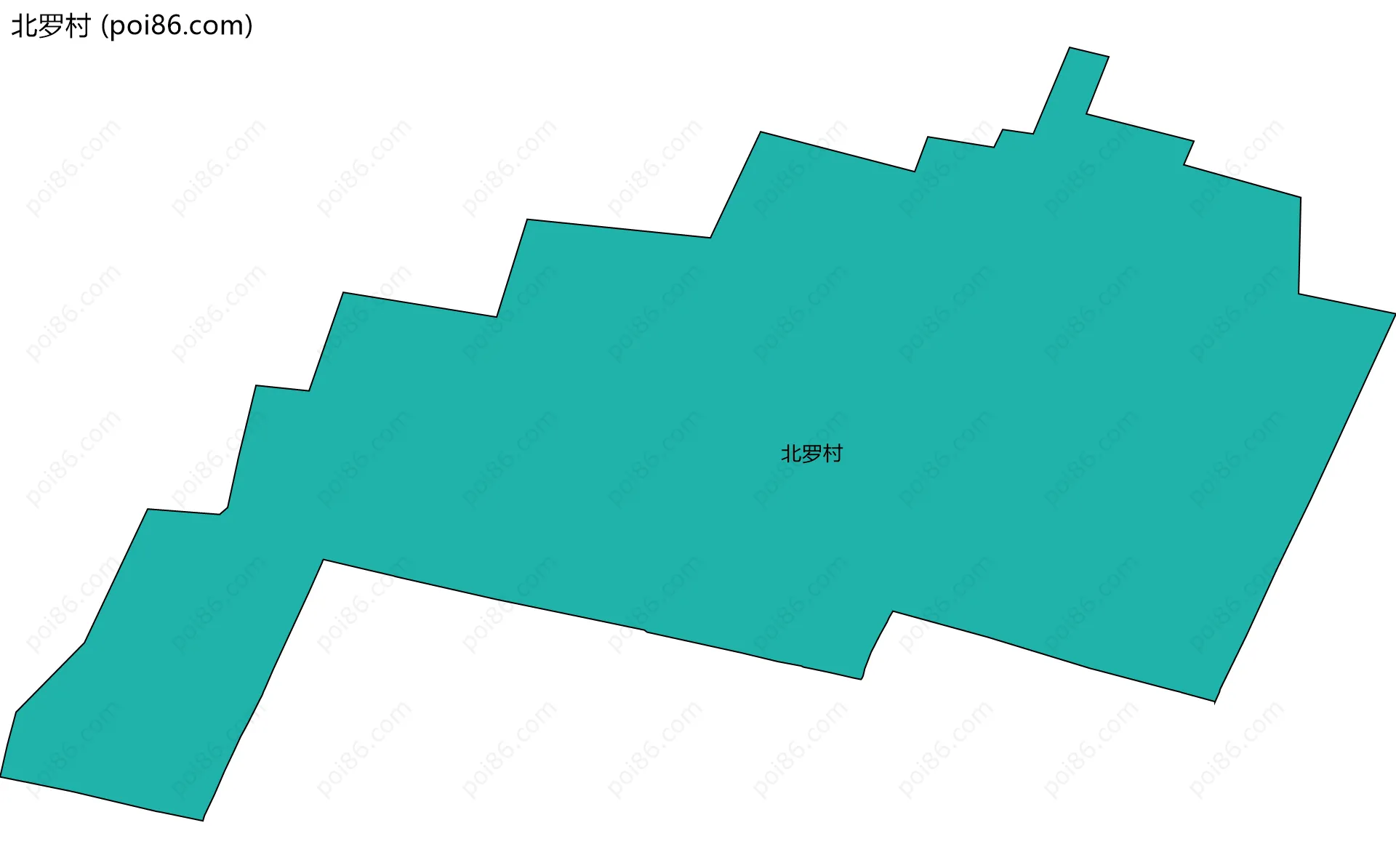 北罗村边界地图