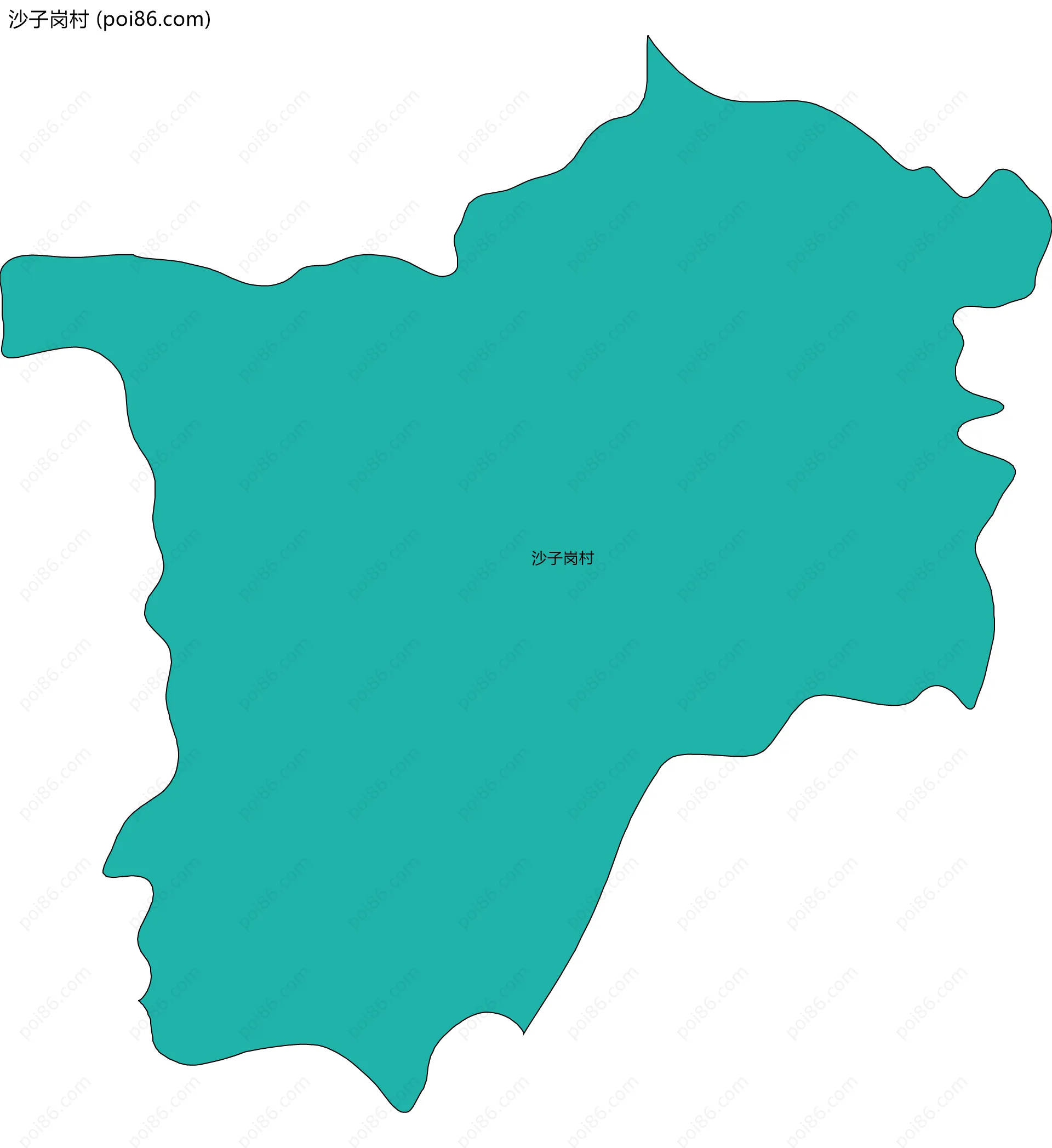 沙子岗村边界地图