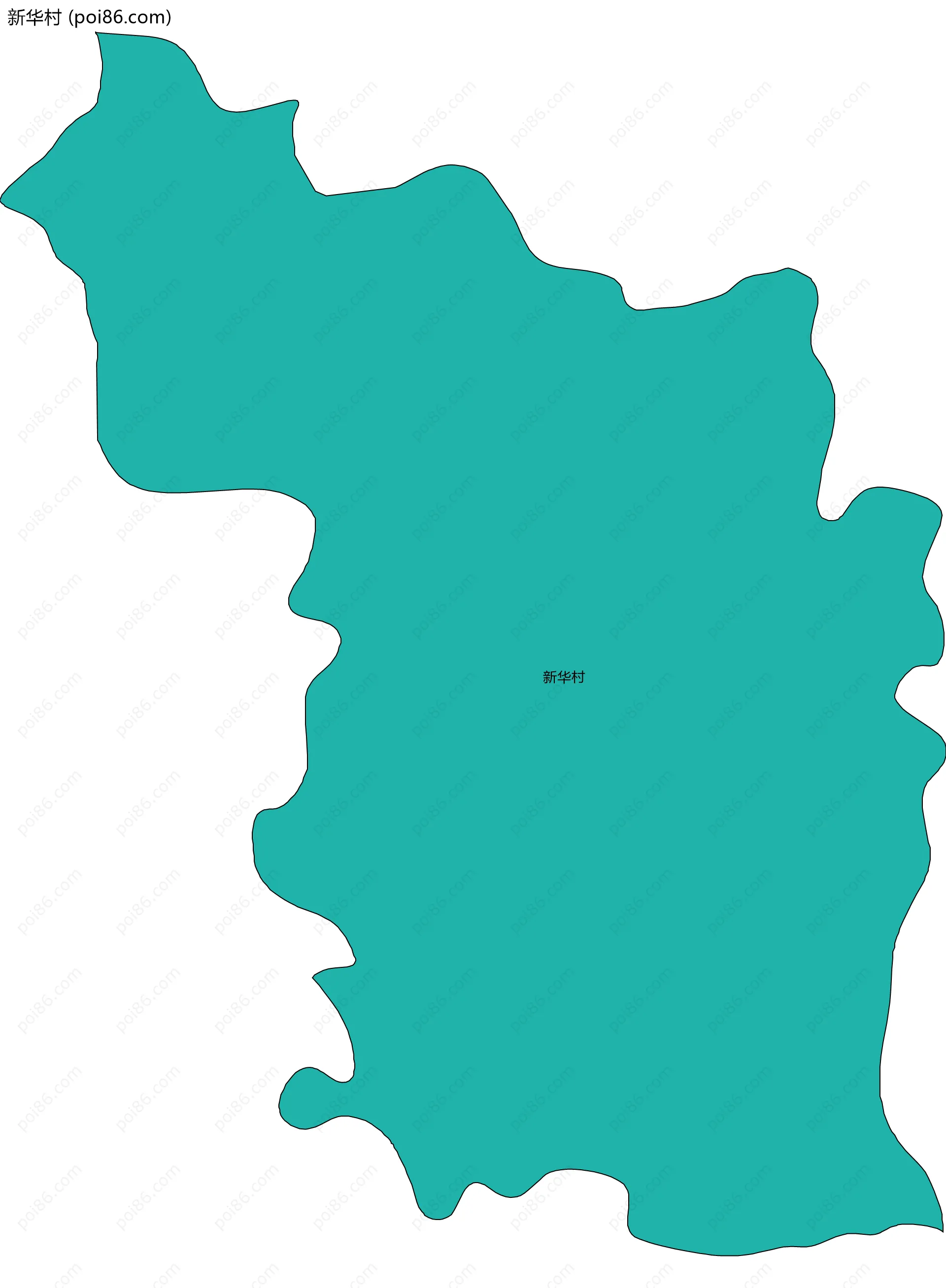 新华村边界地图