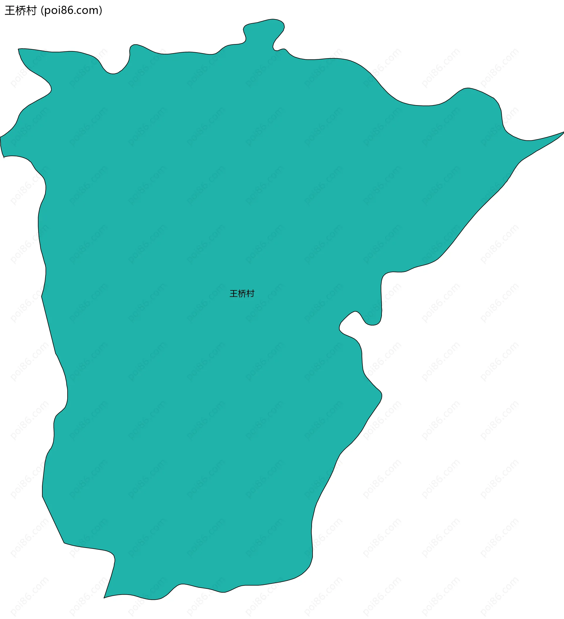 王桥村边界地图