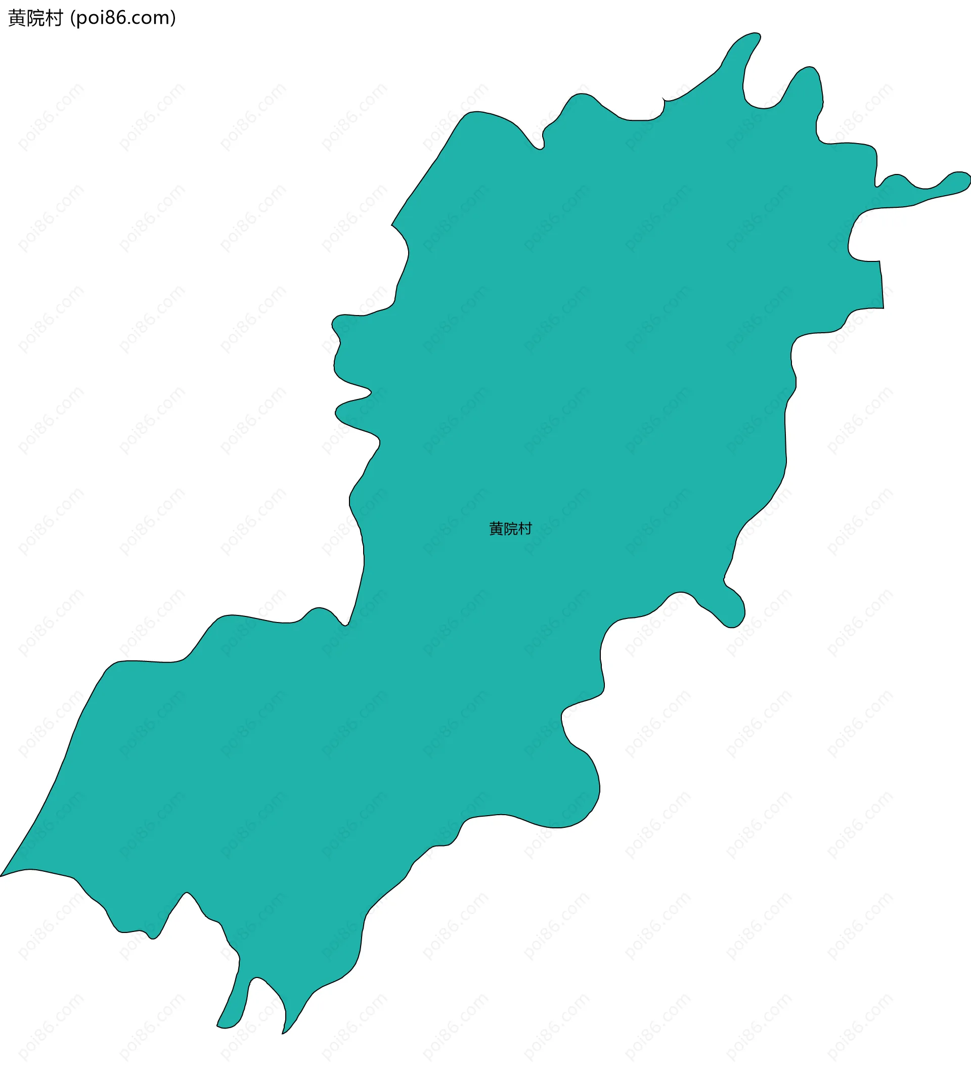 黄院村边界地图