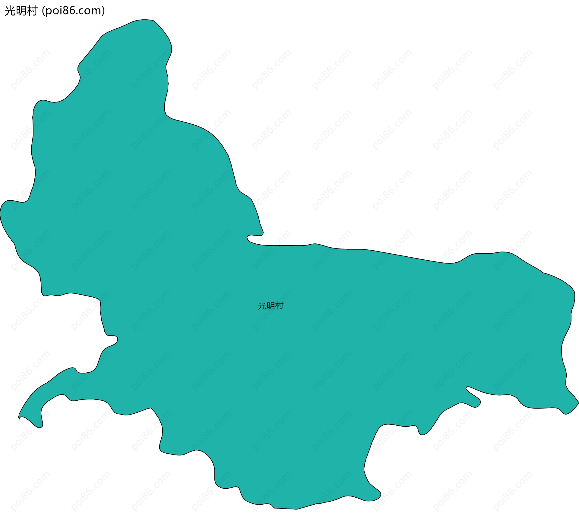 光明村边界地图
