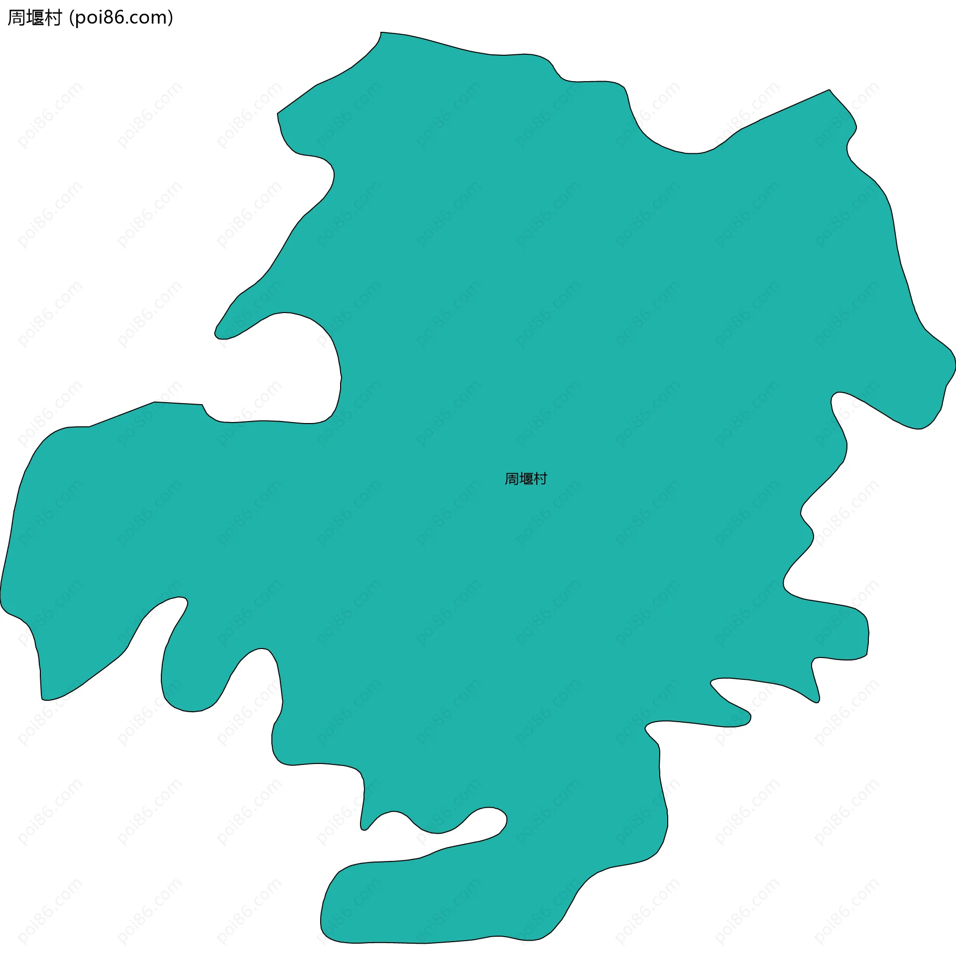 周堰村边界地图