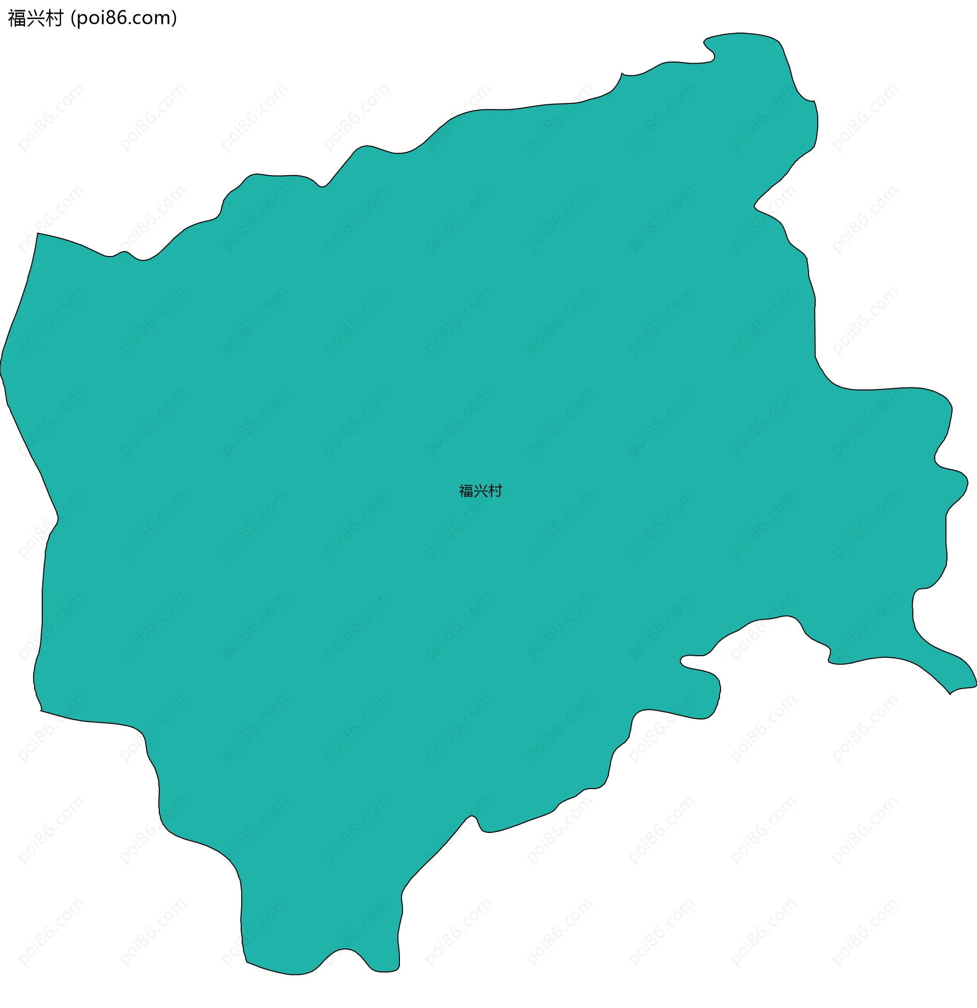 福兴村边界地图