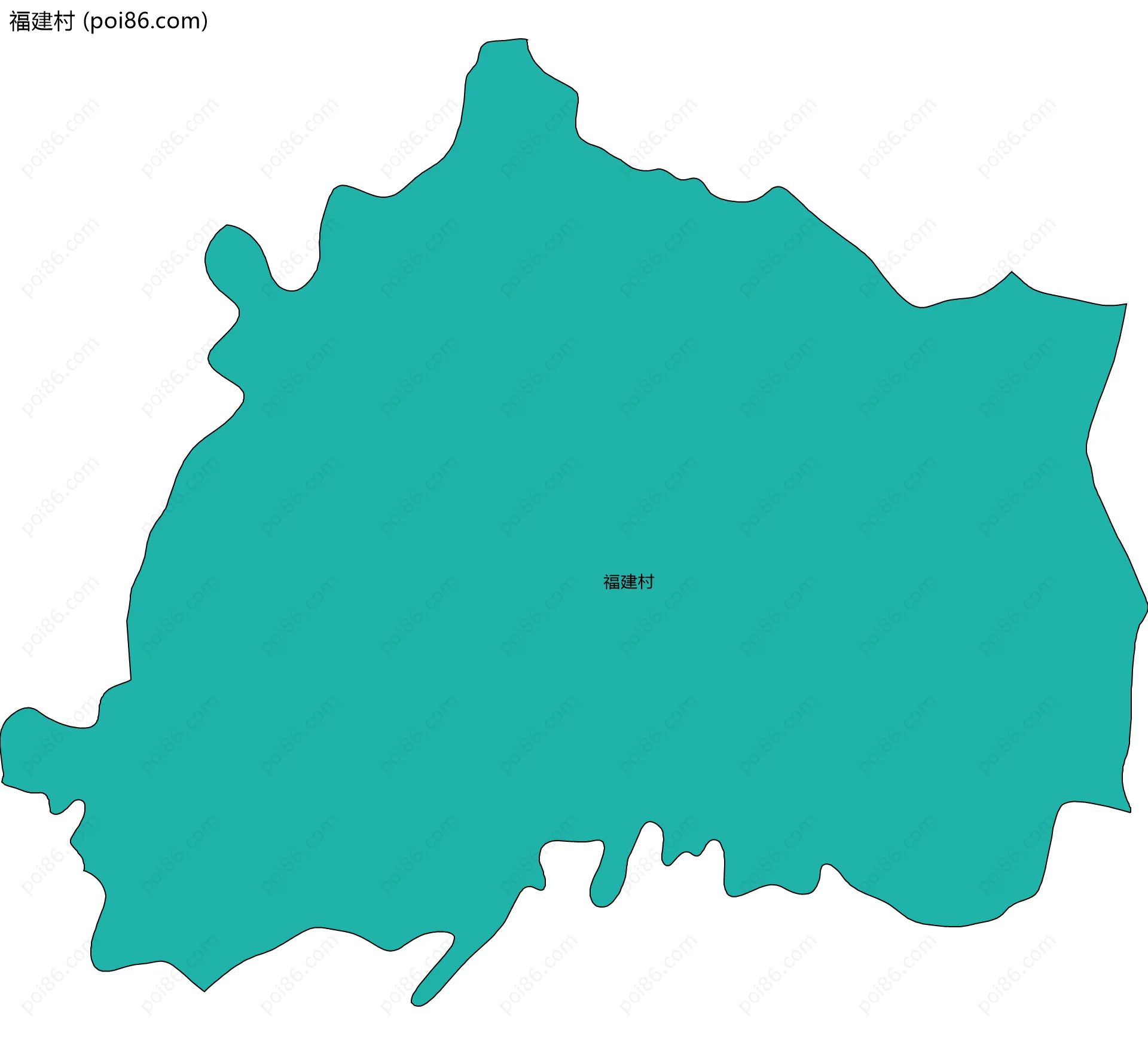 福建村边界地图