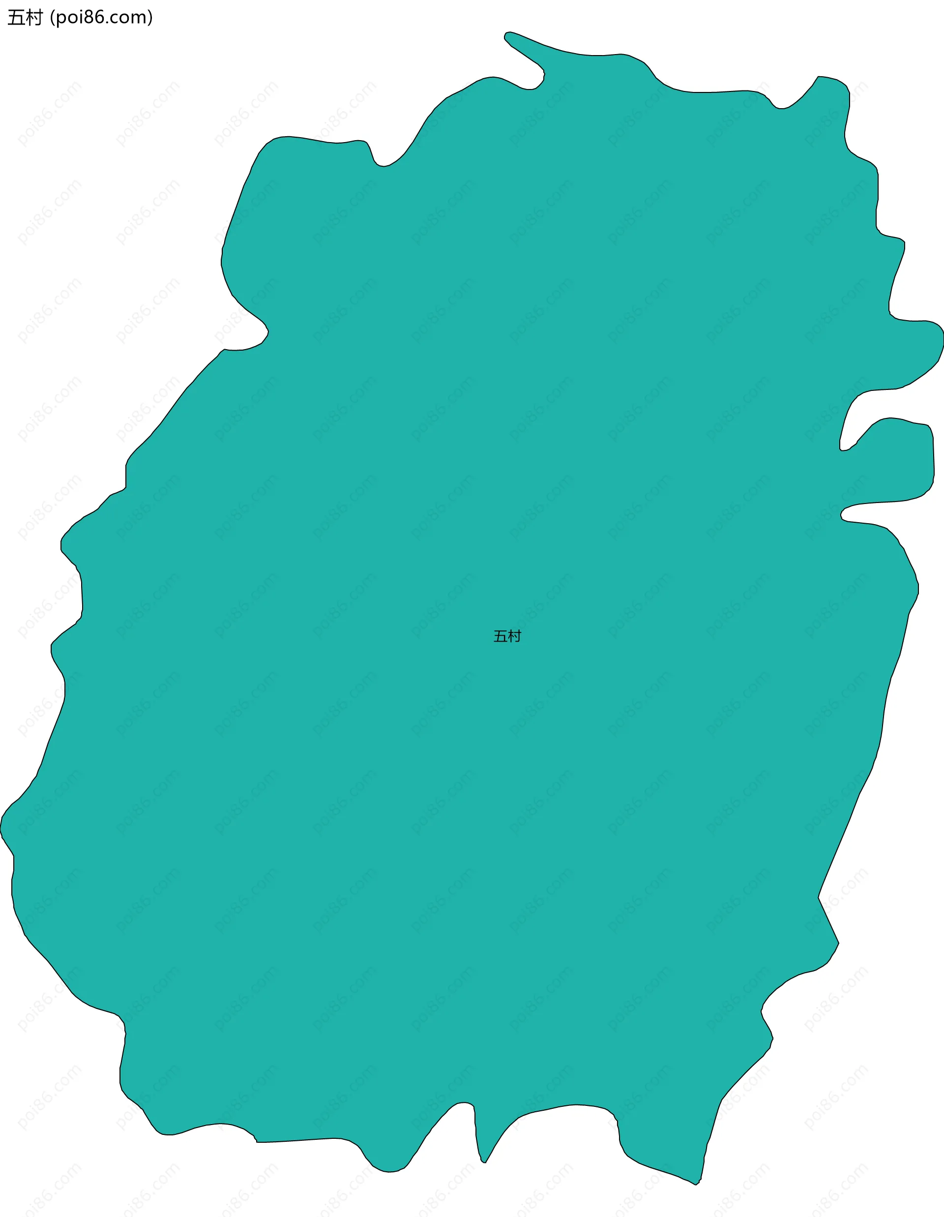 五村边界地图