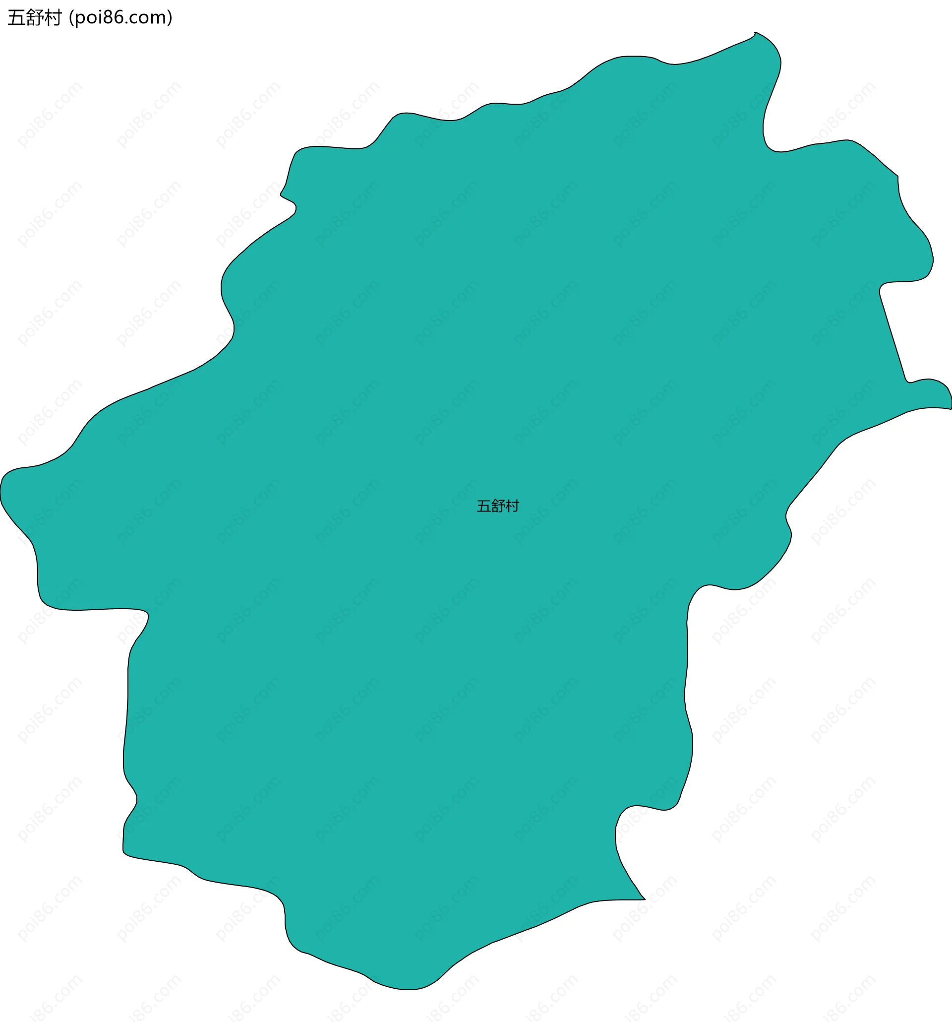 五舒村边界地图