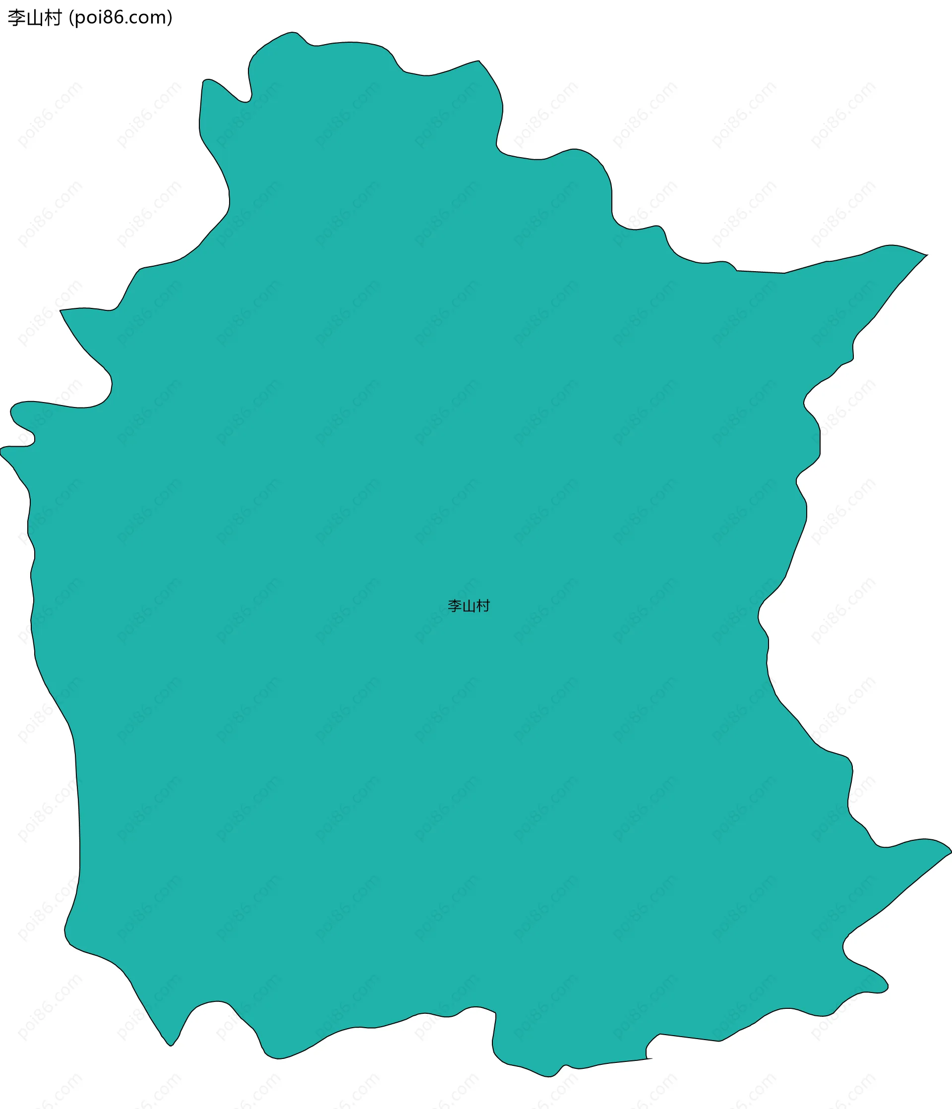 李山村边界地图