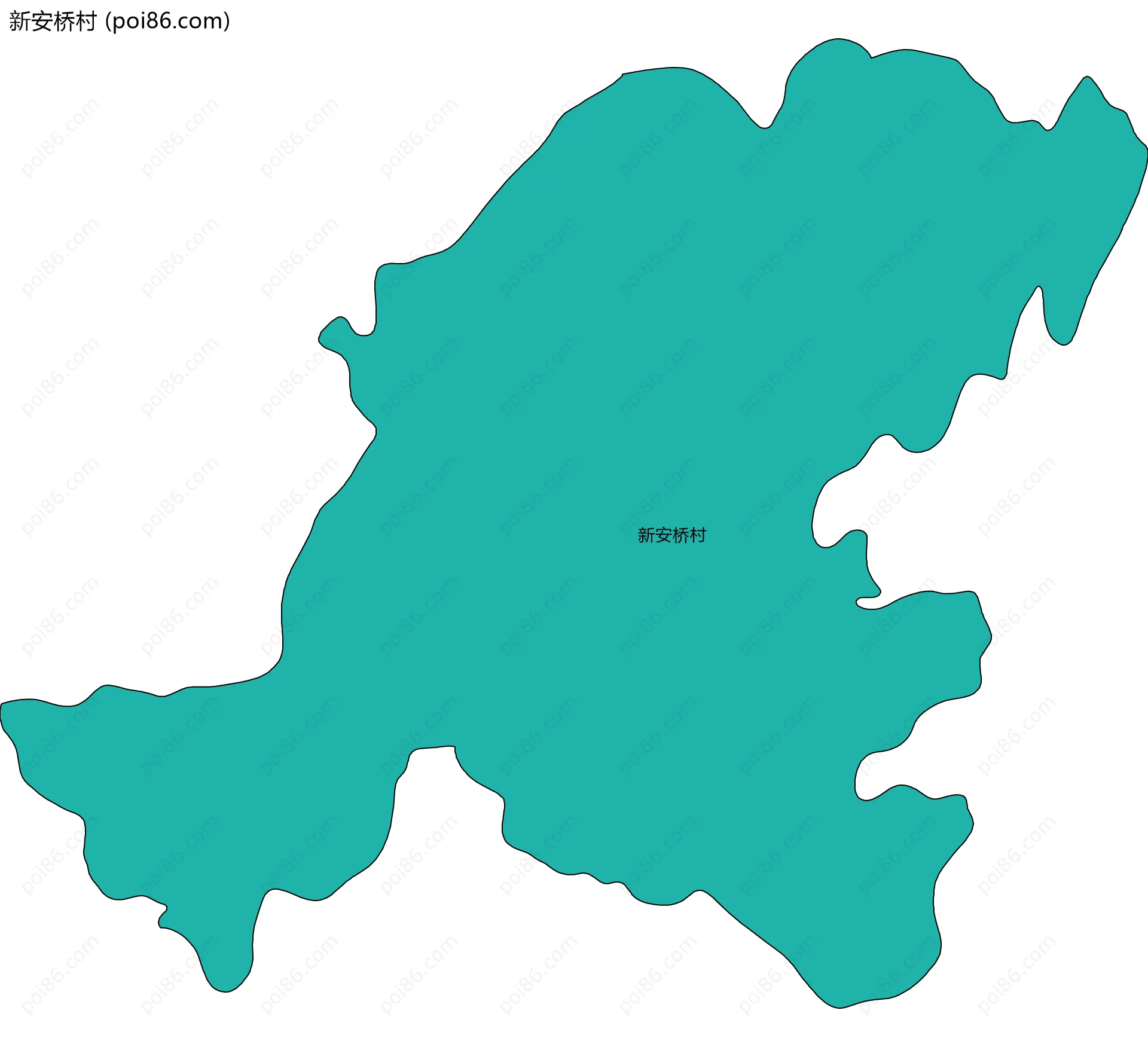 新安桥村边界地图