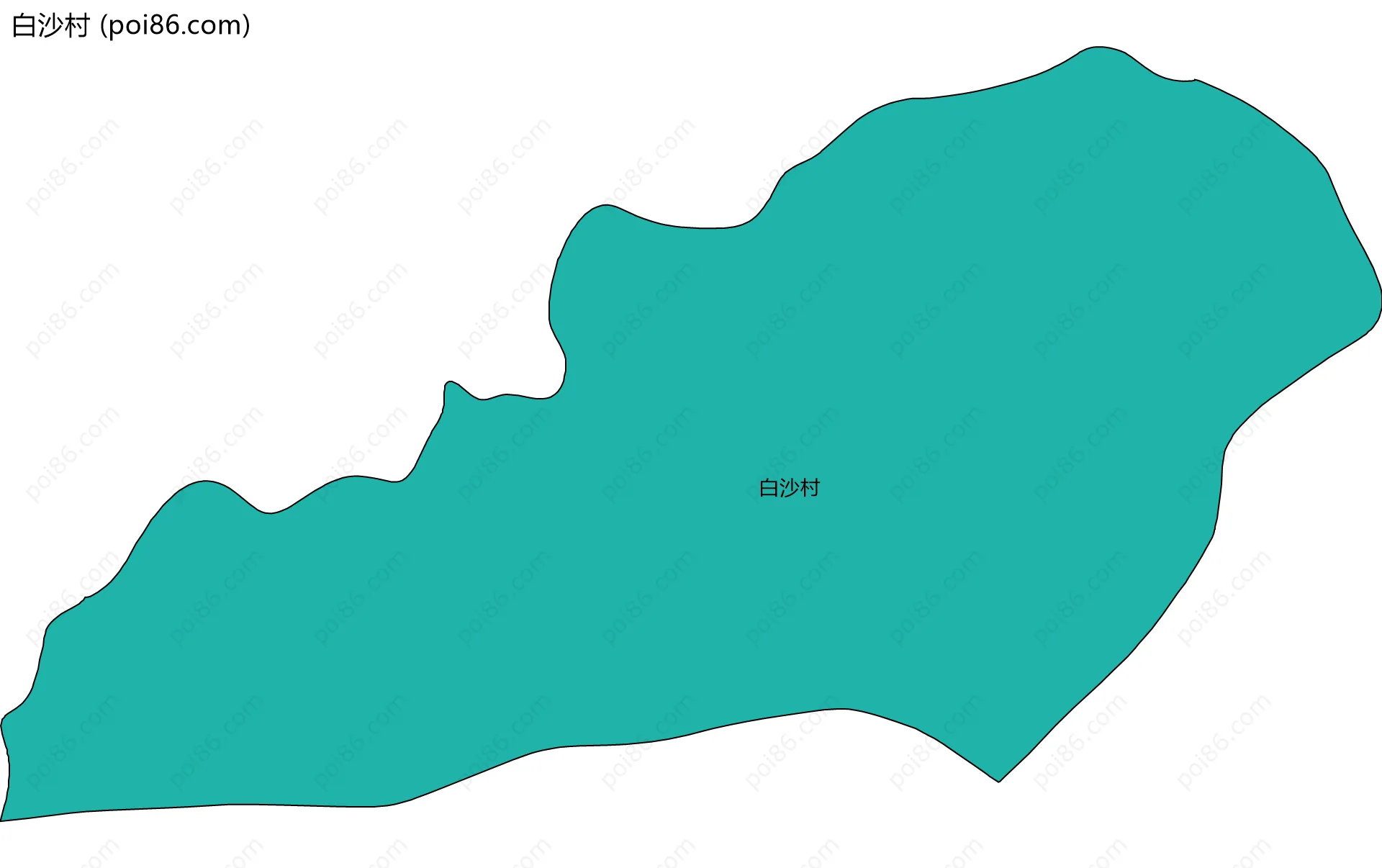 白沙村边界地图