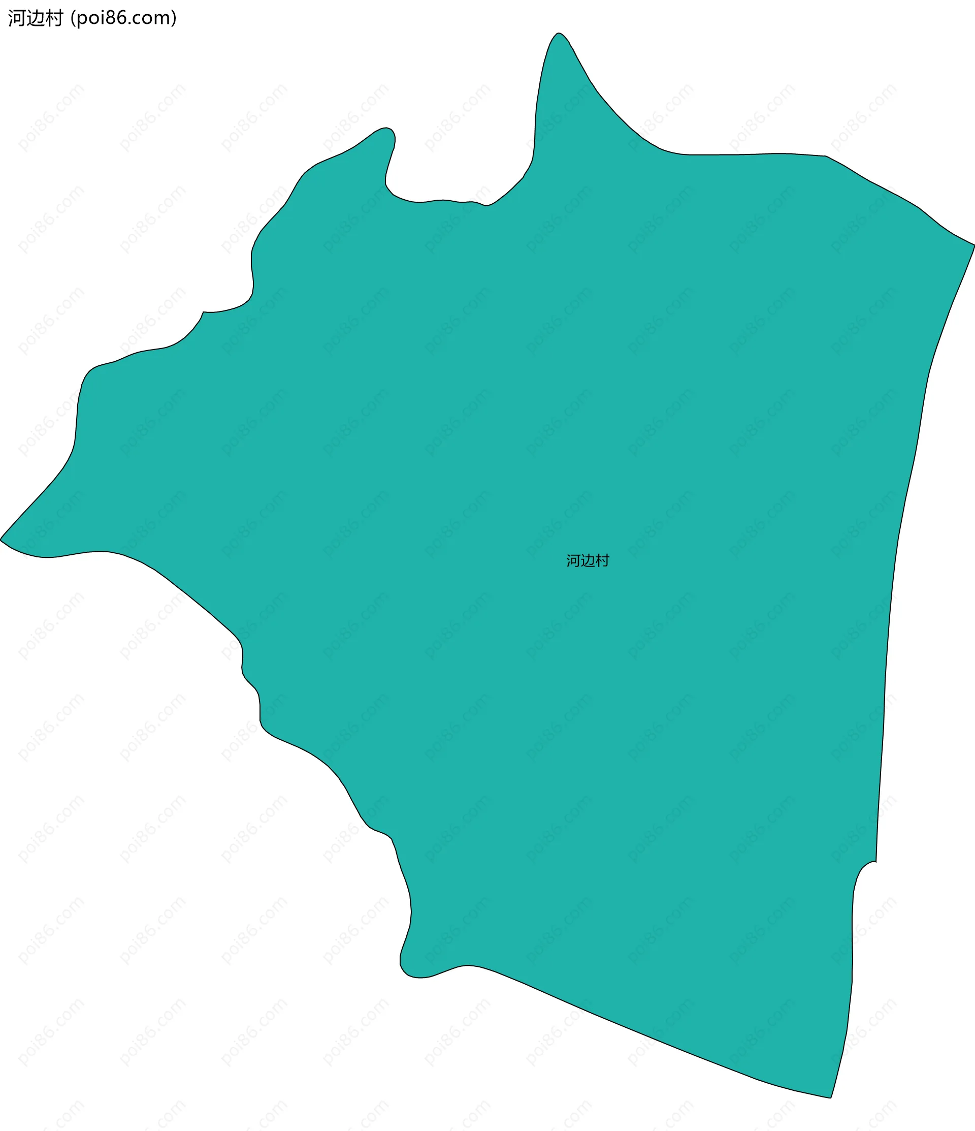 河边村边界地图