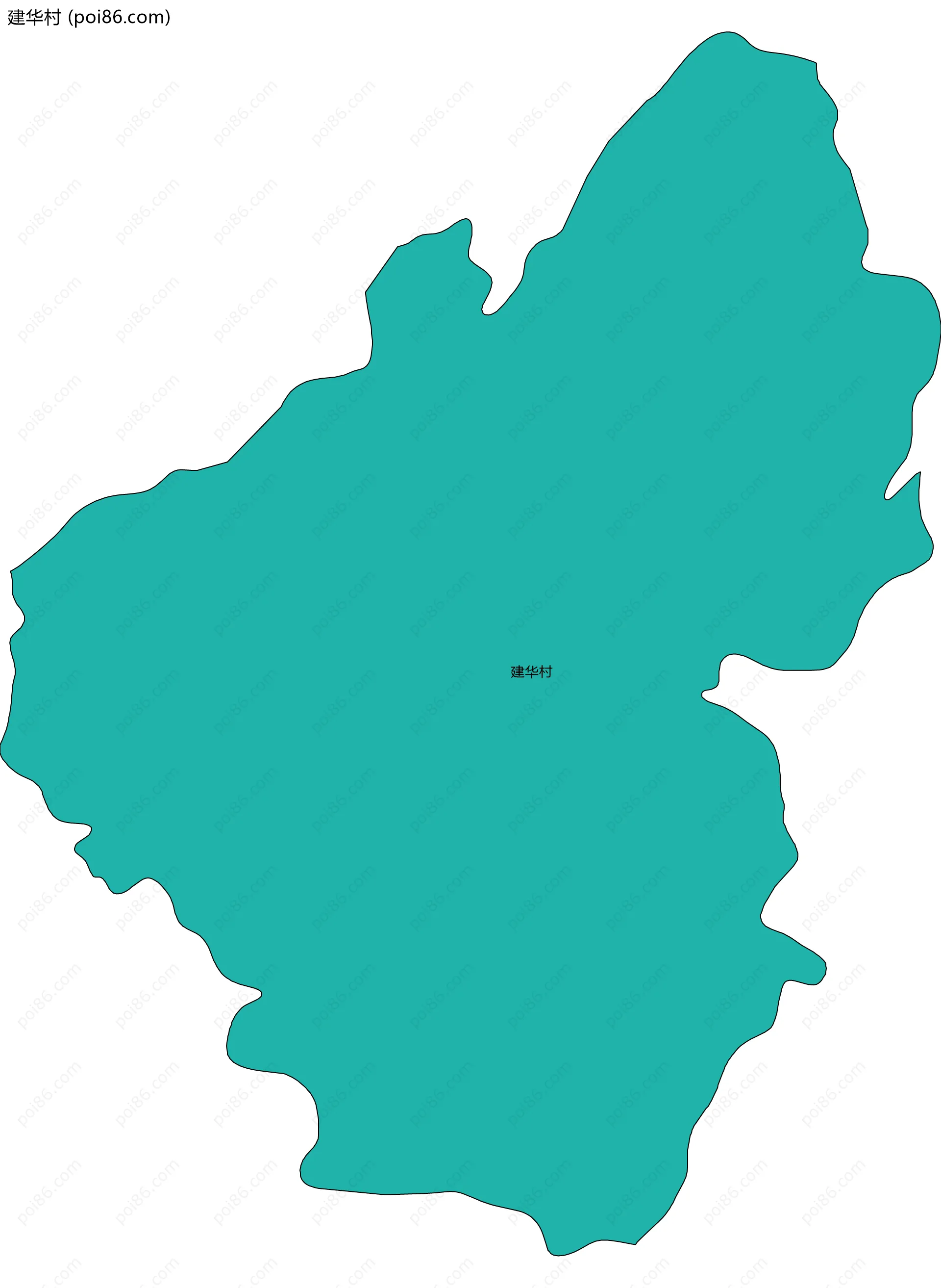 建华村边界地图