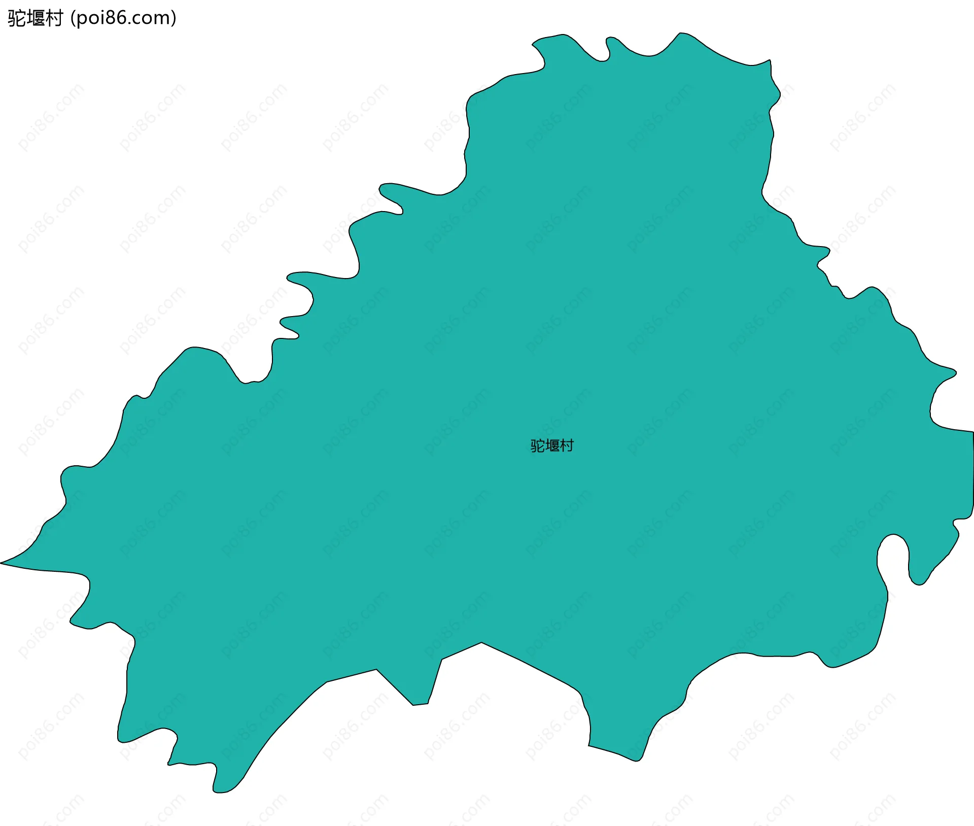 驼堰村边界地图