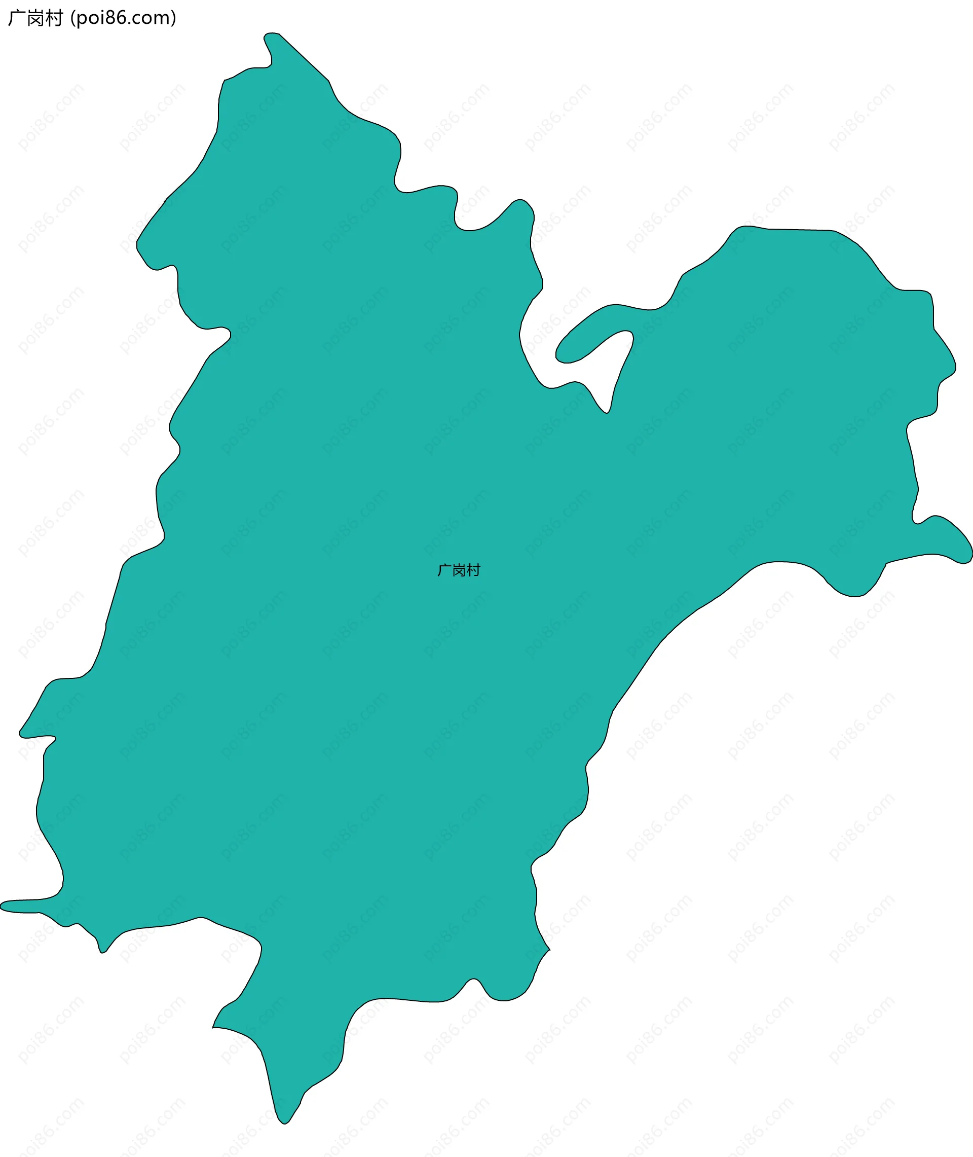 广岗村边界地图