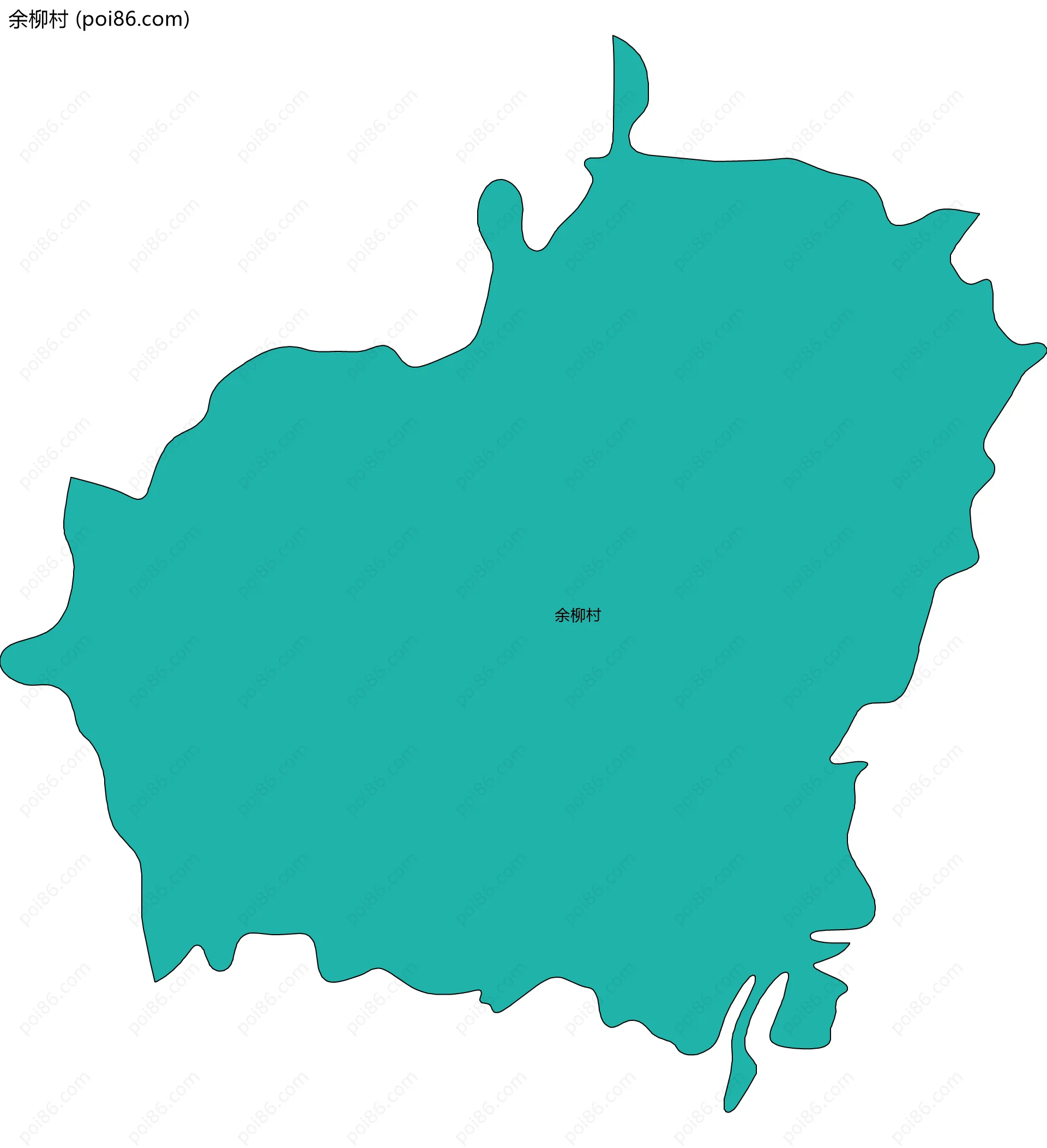 余柳村边界地图