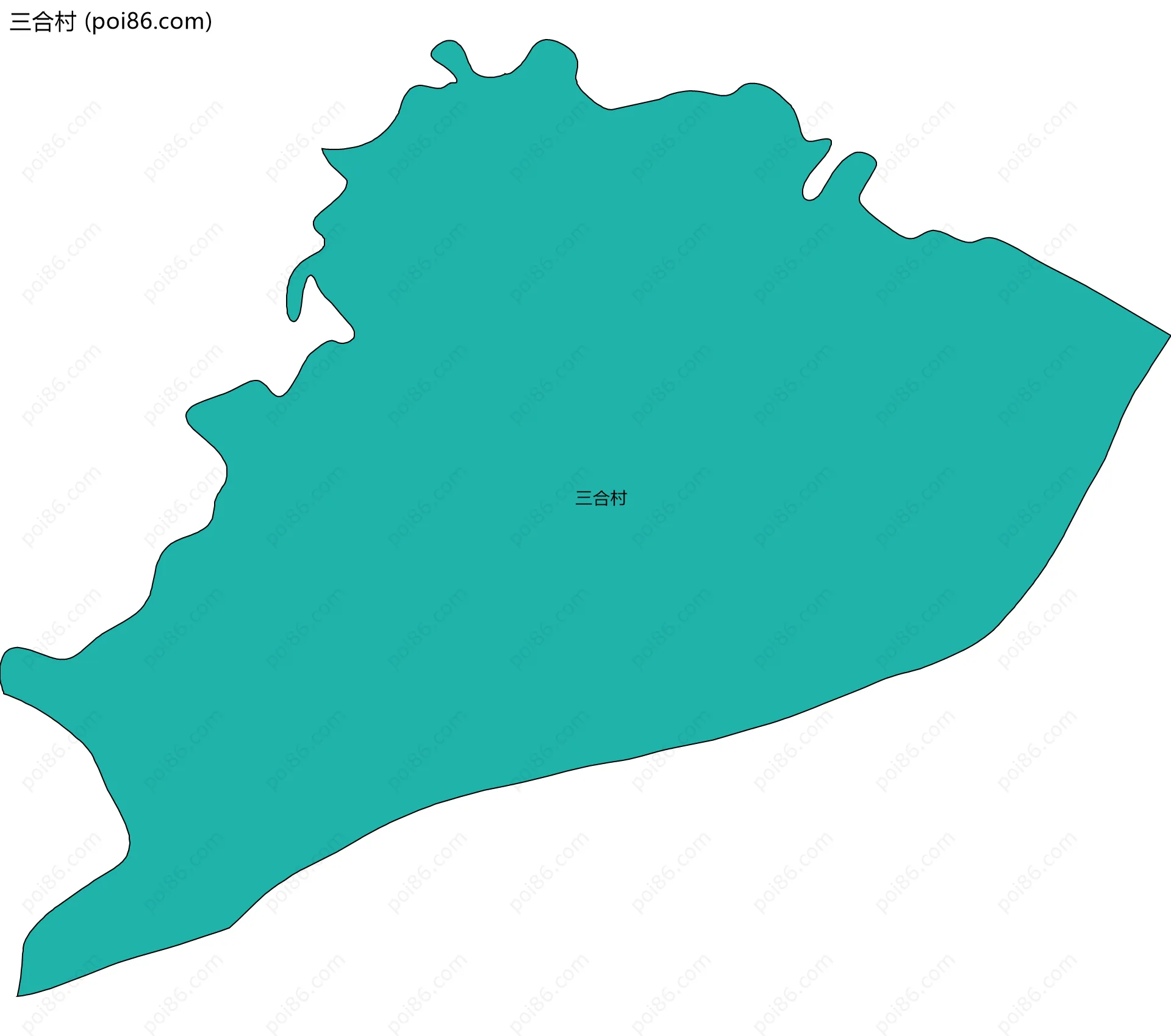 三合村边界地图