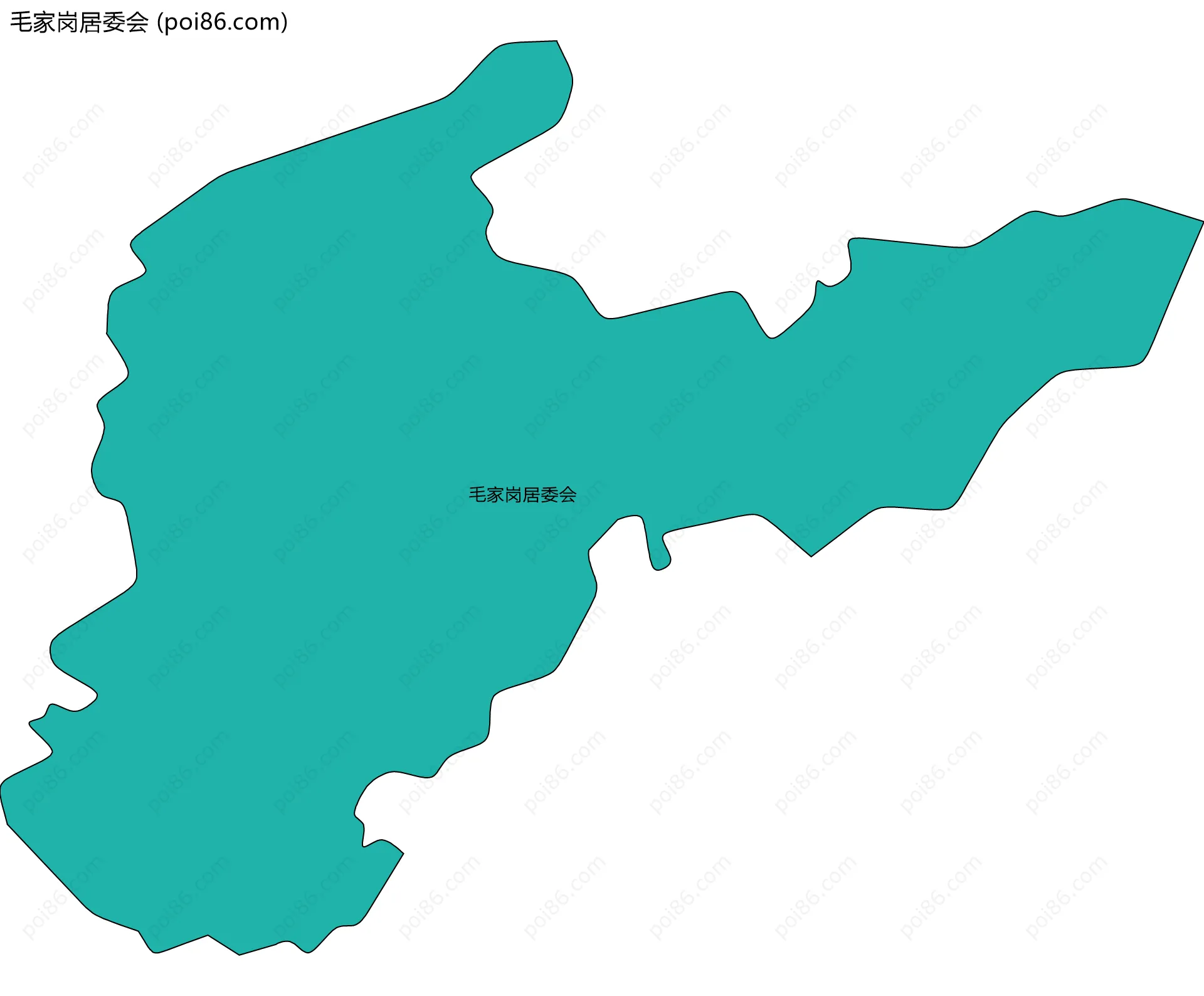 毛家岗居委会边界地图