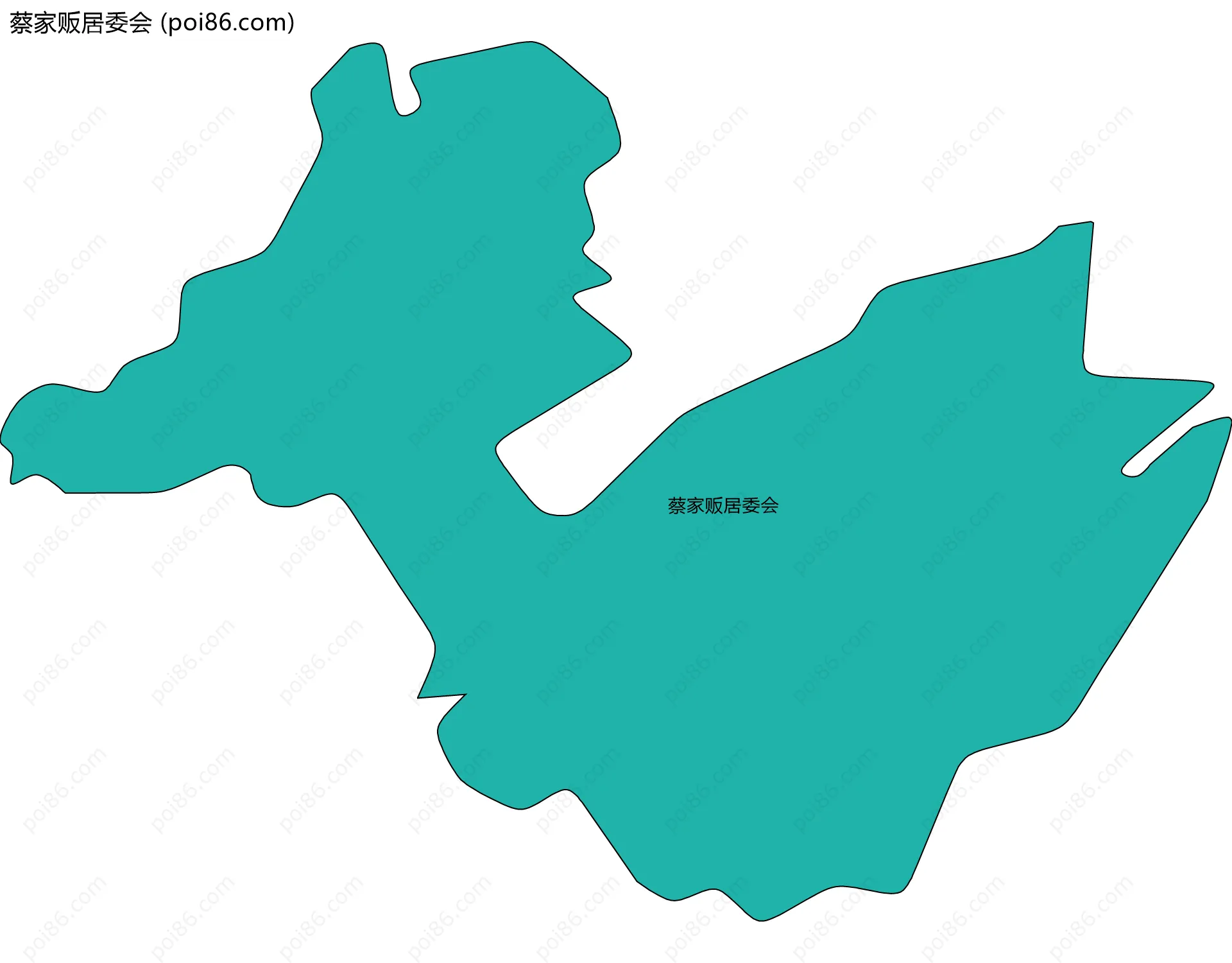 蔡家贩居委会边界地图