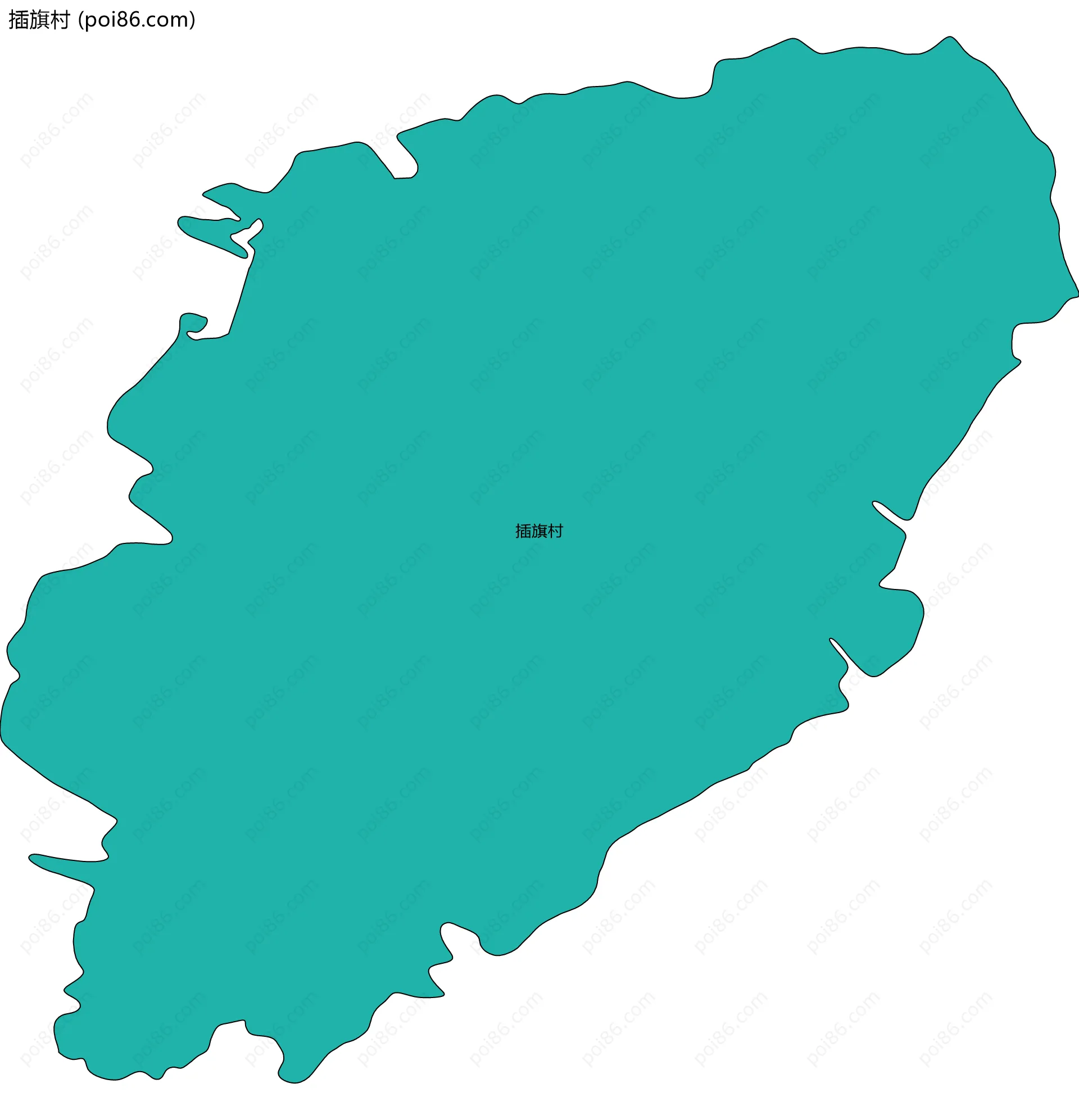 插旗村边界地图