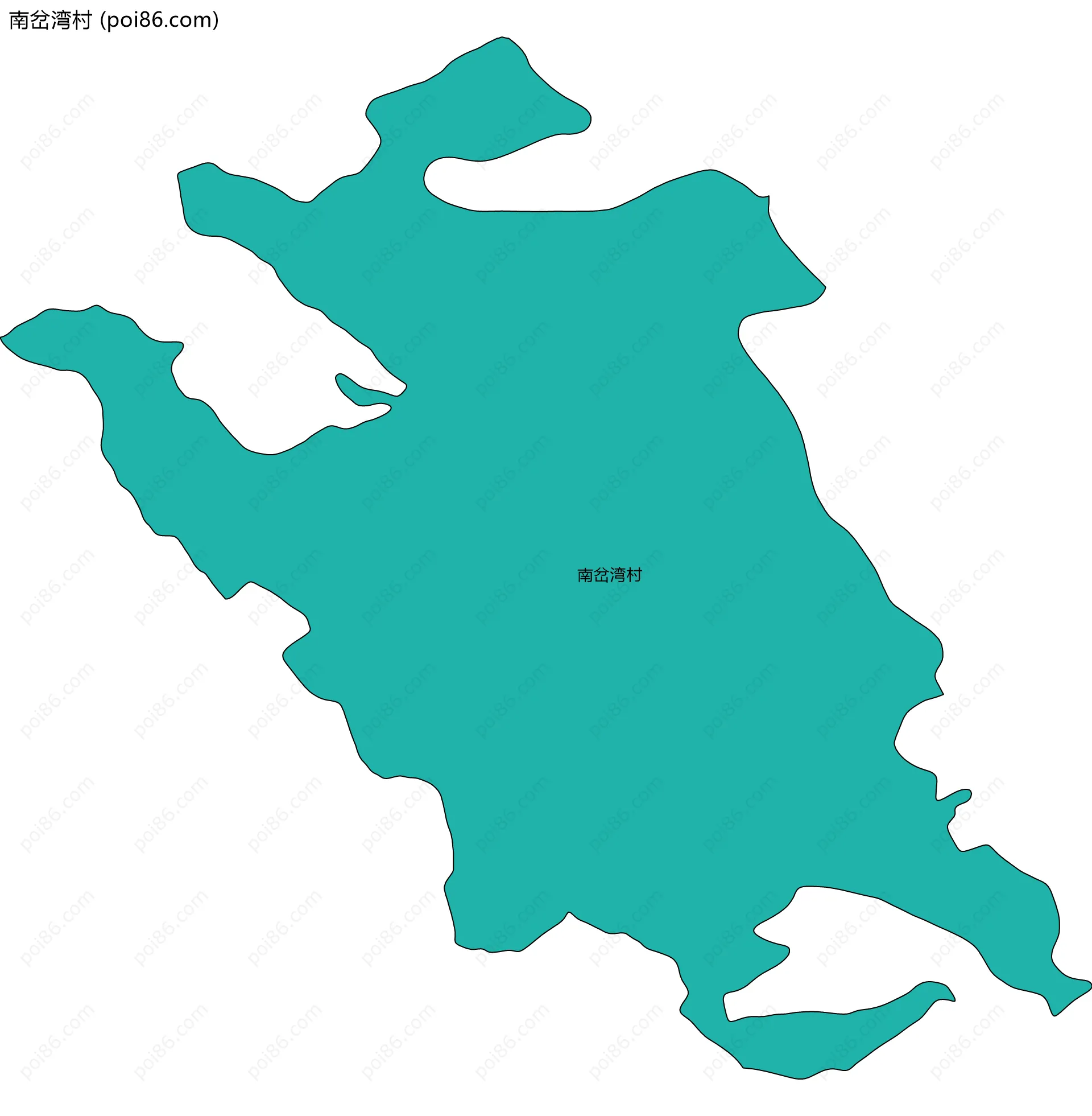 南岔湾村边界地图