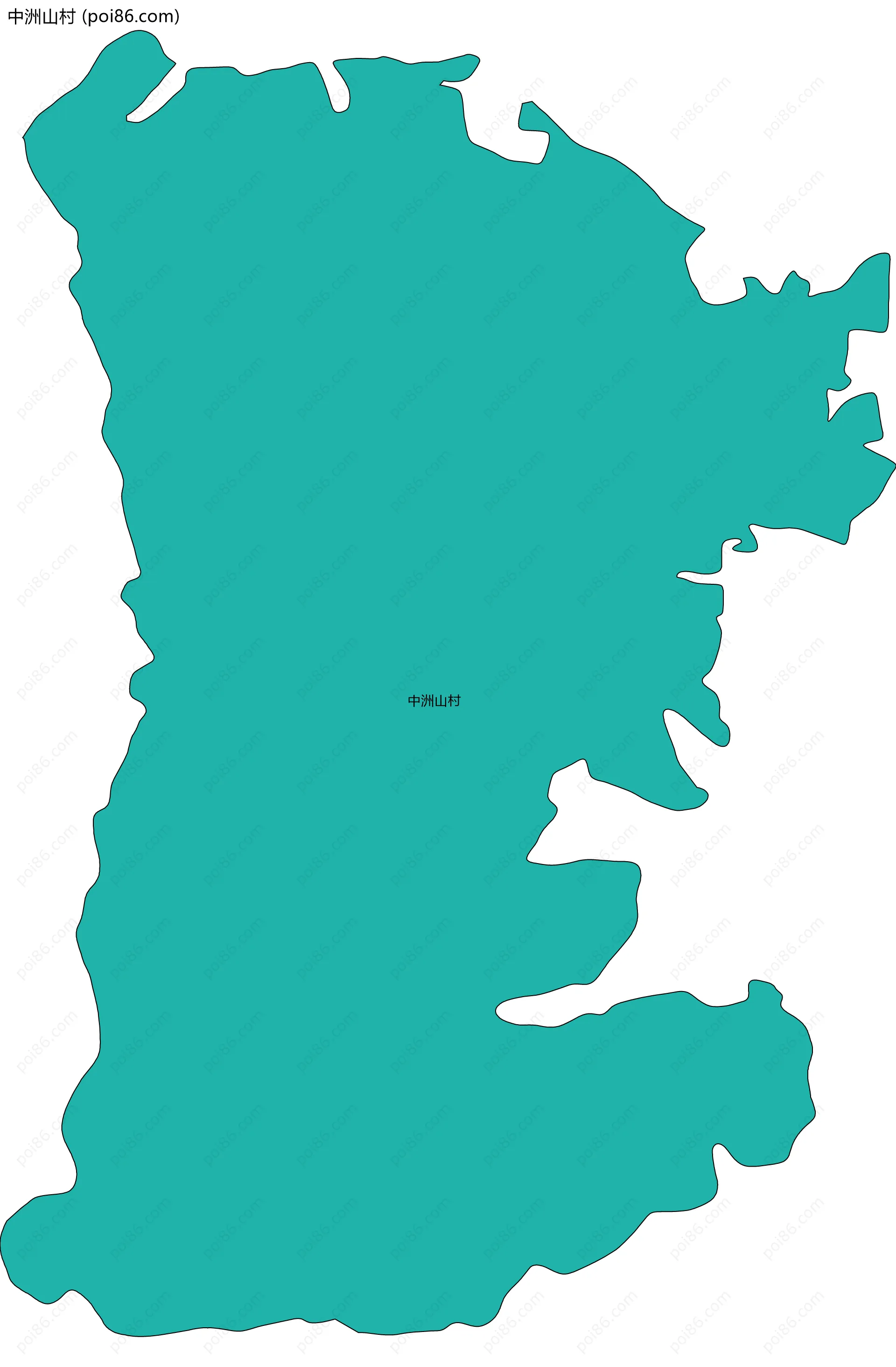 中洲山村边界地图