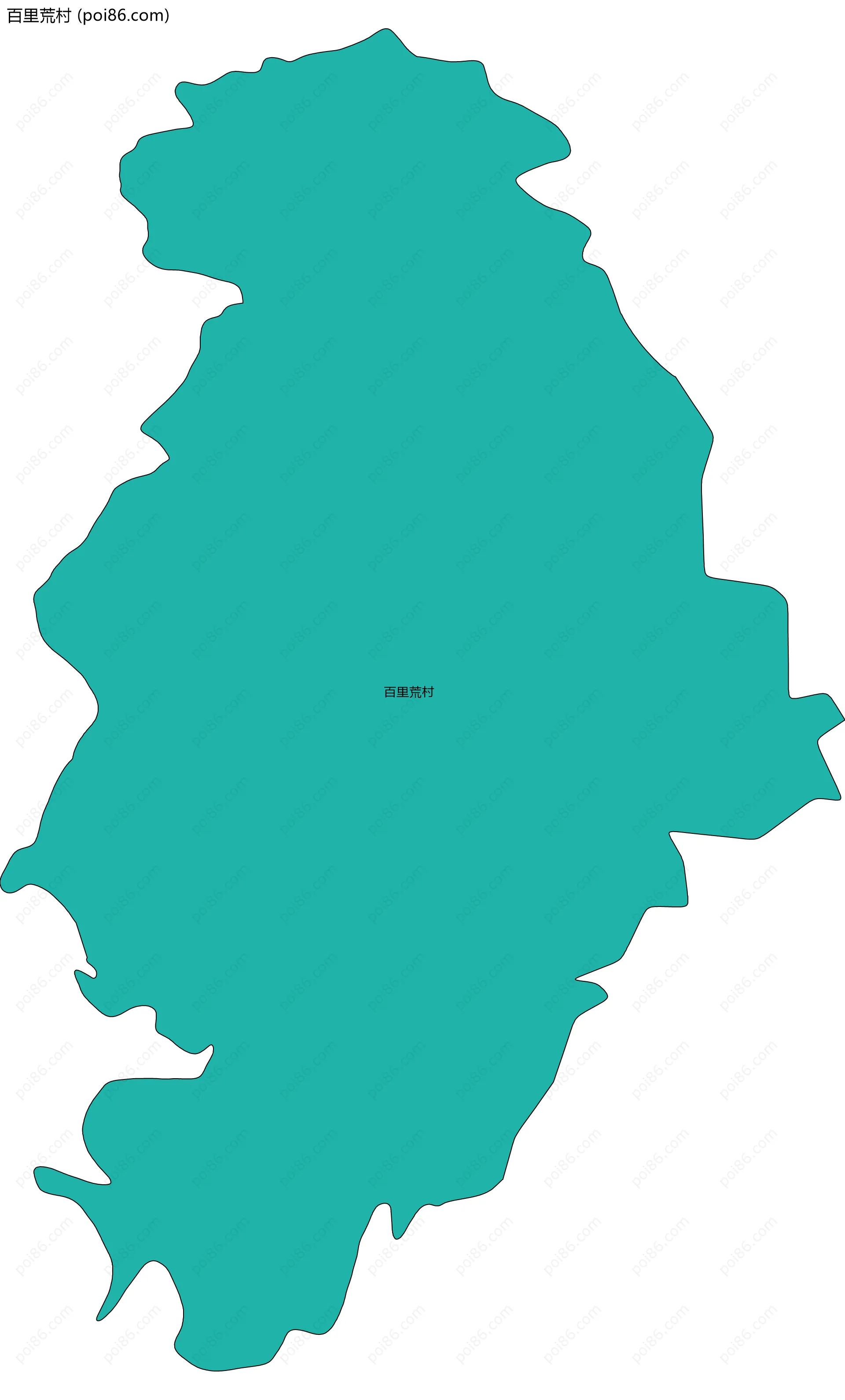百里荒村边界地图