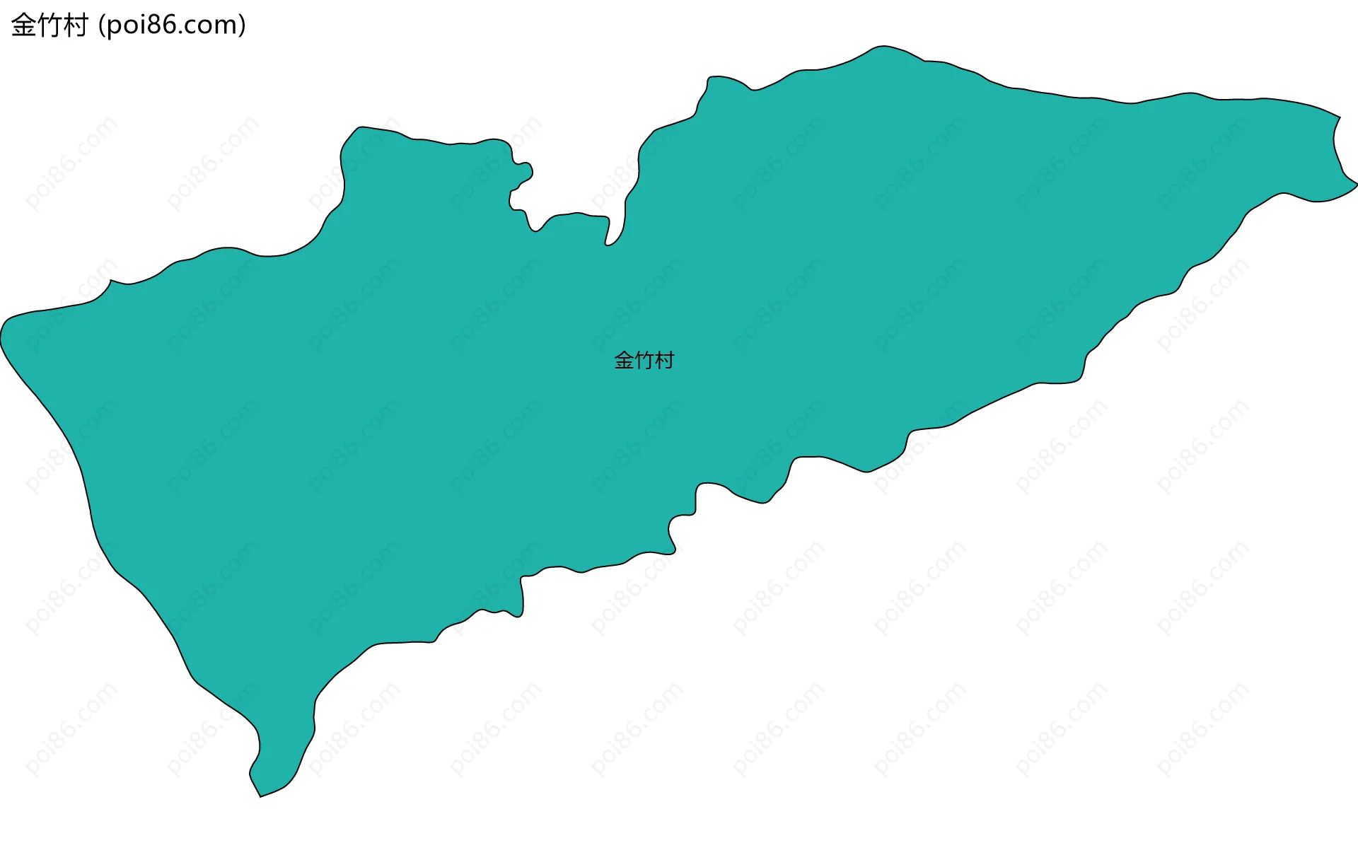 金竹村边界地图