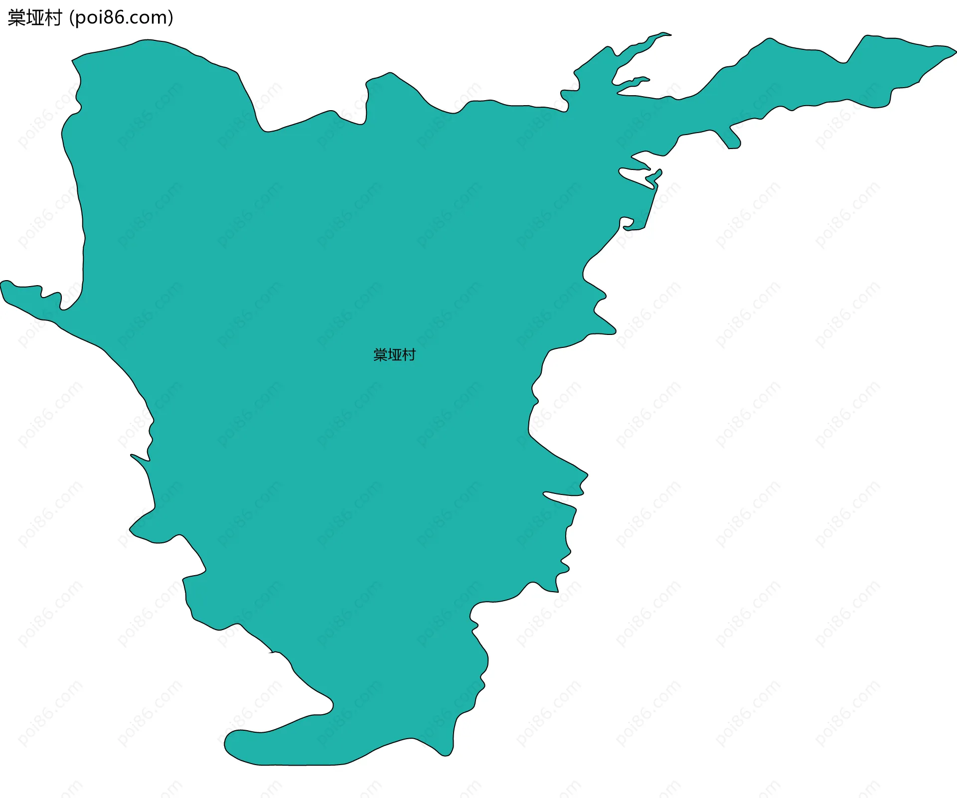 棠垭村边界地图