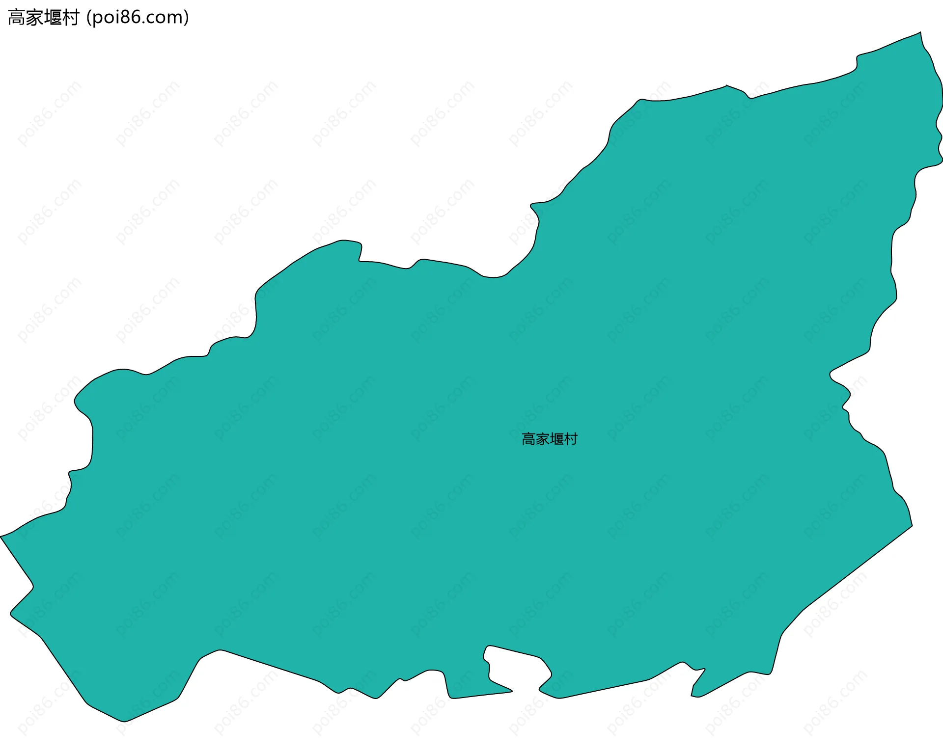 高家堰村边界地图