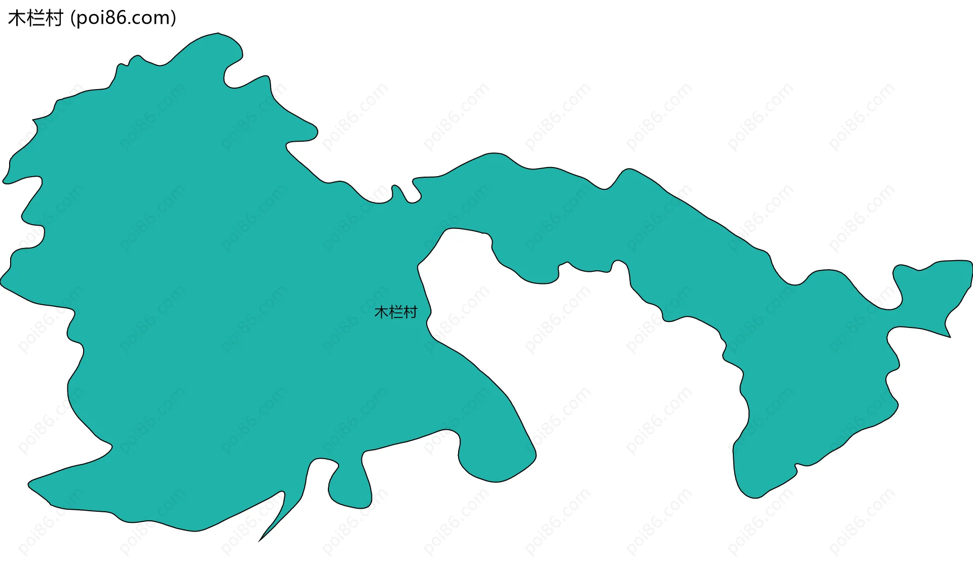 木栏村边界地图