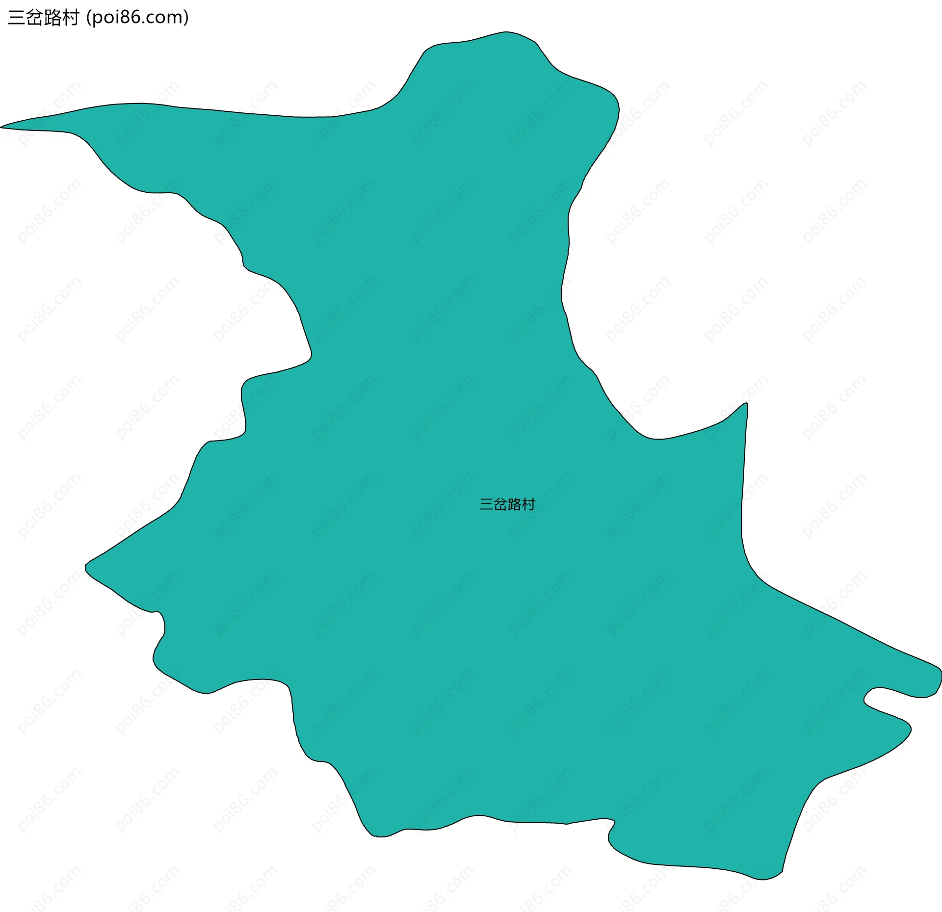 三岔路村边界地图