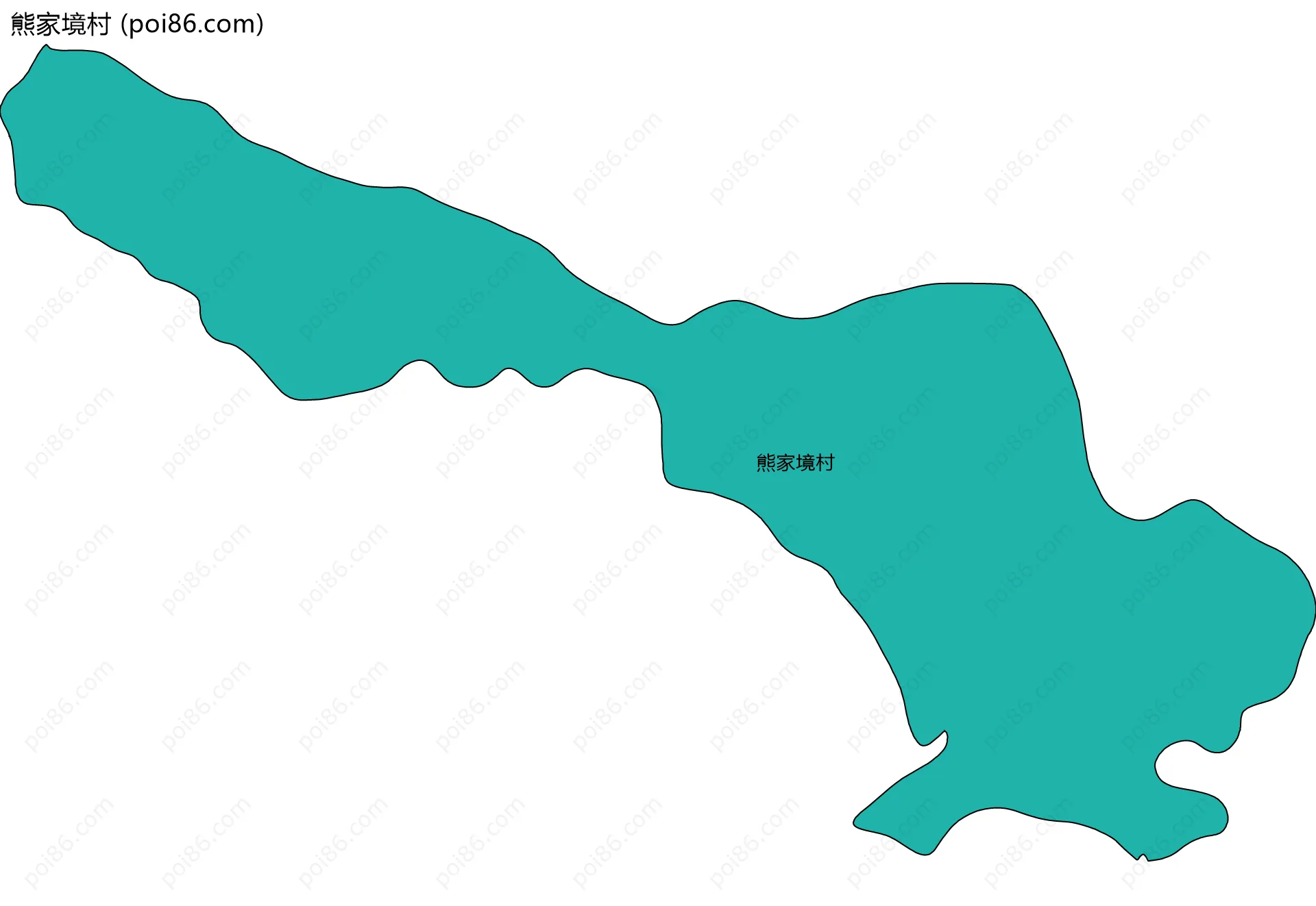 熊家境村边界地图