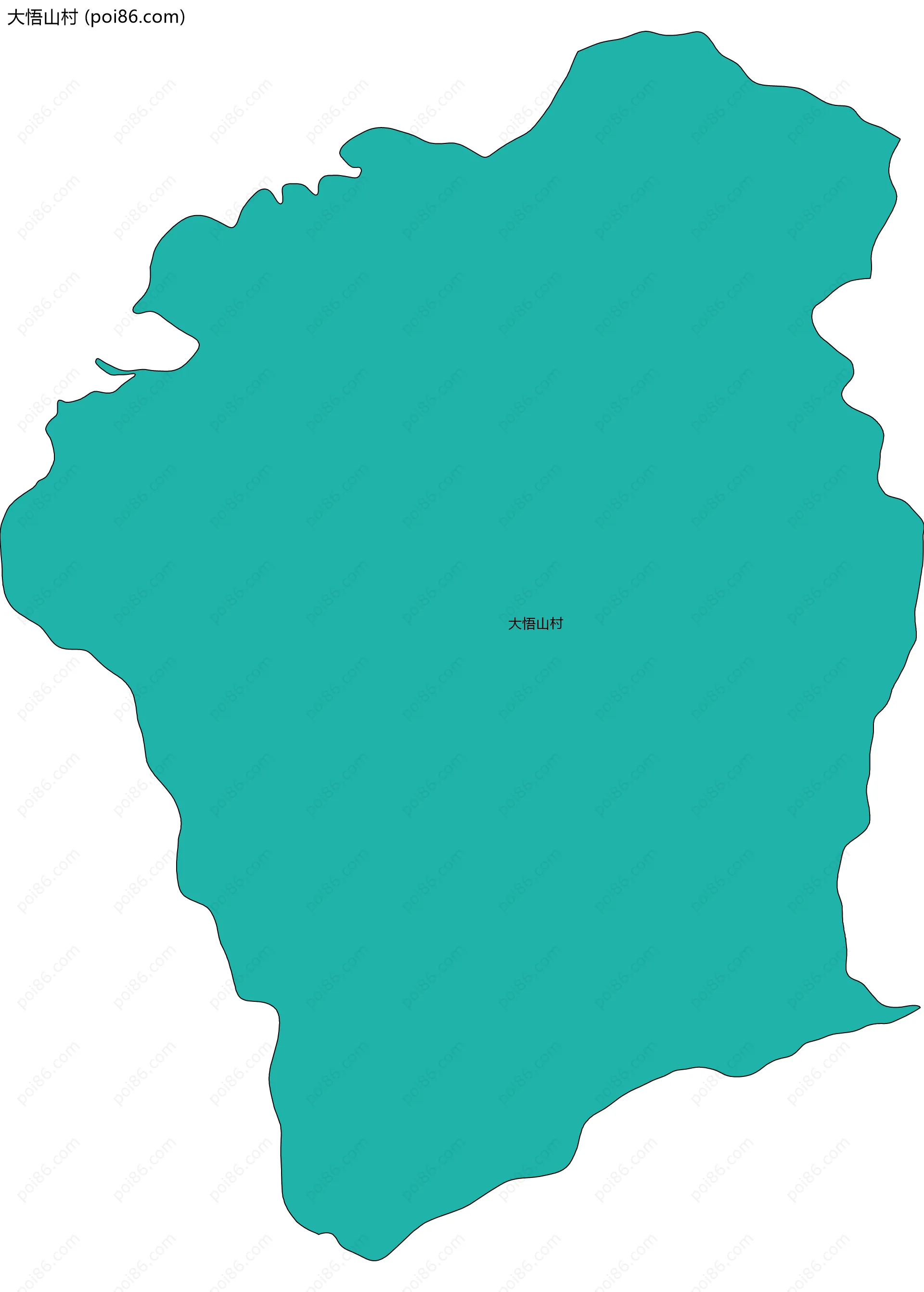 大悟山村边界地图