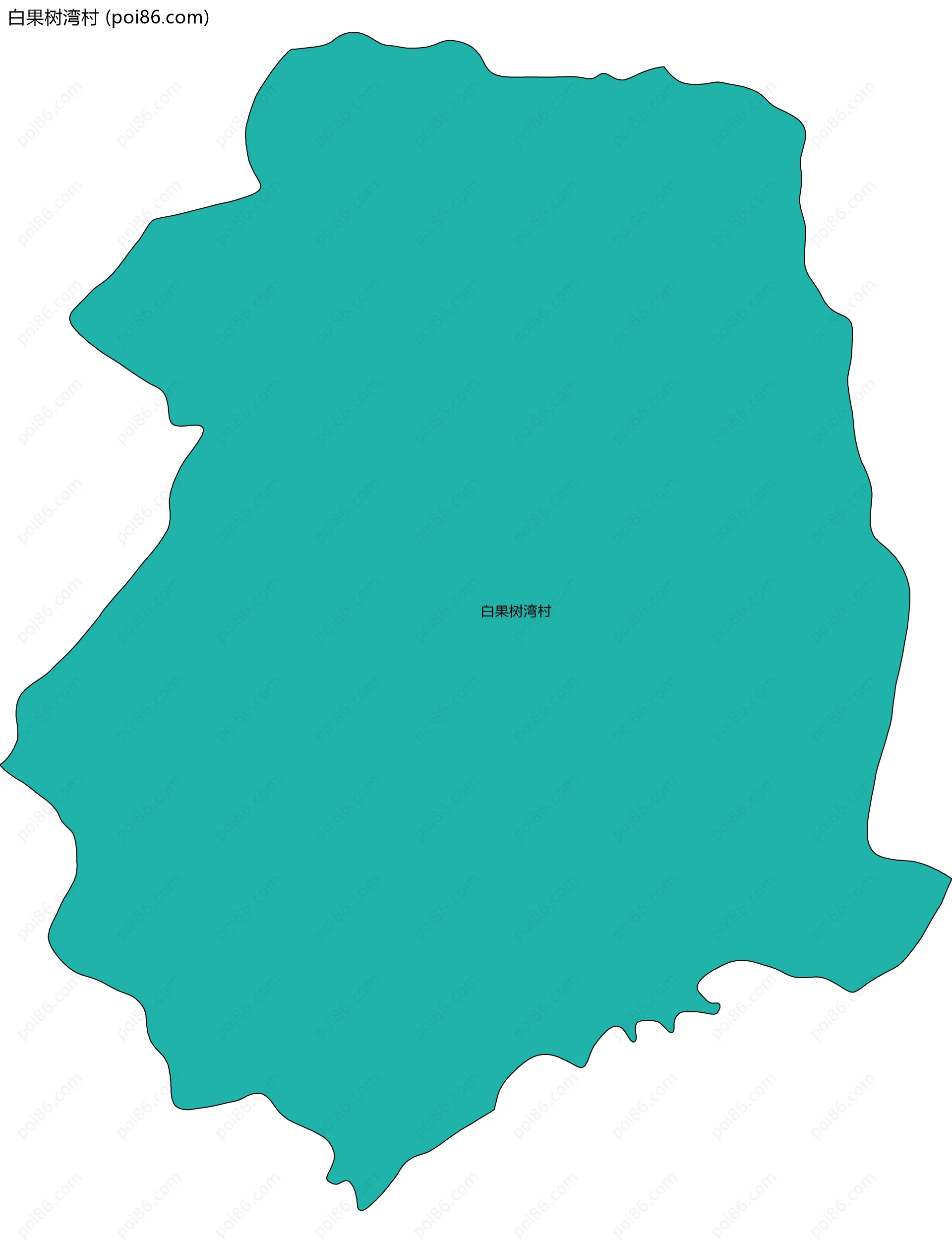 白果树湾村边界地图