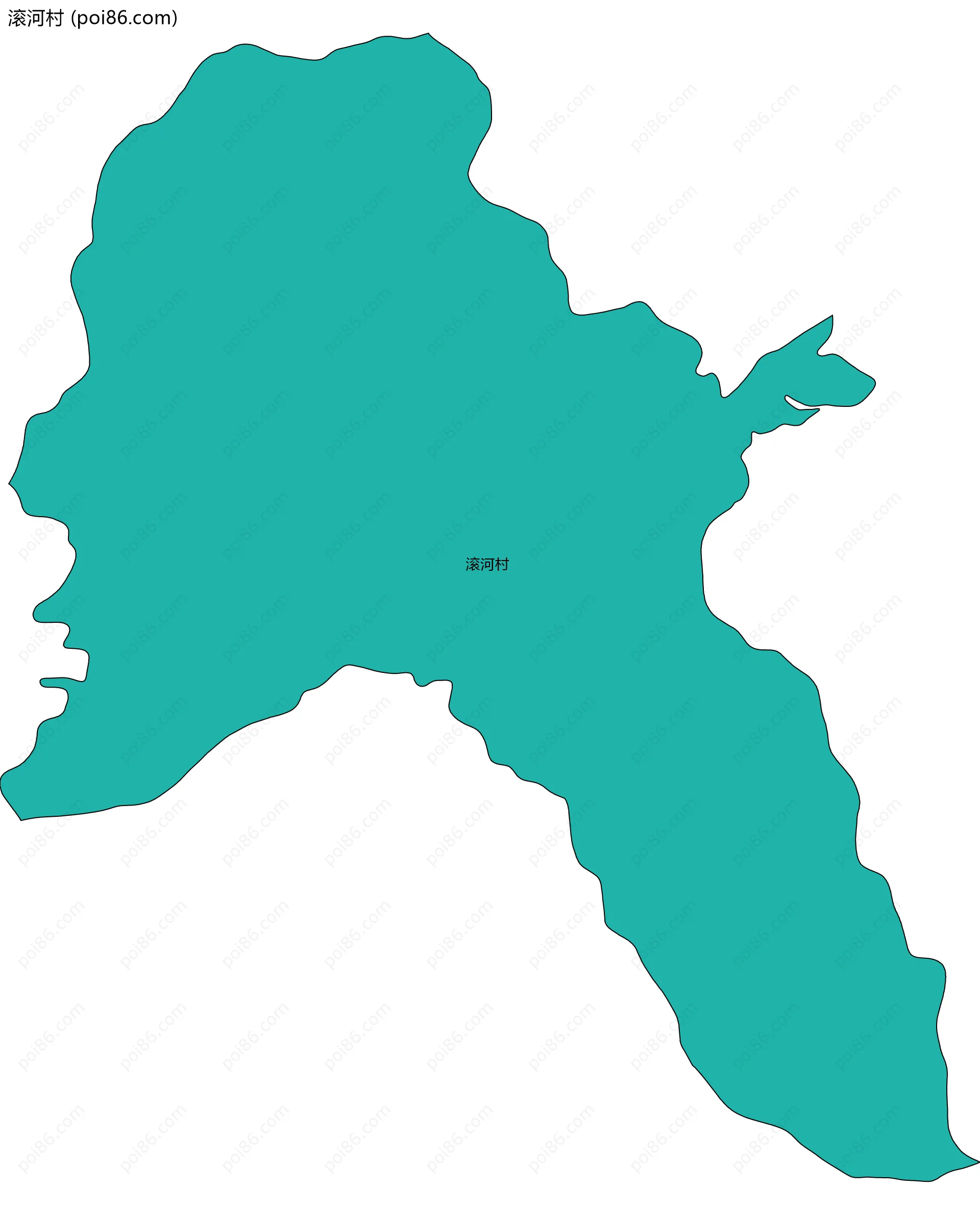 滚河村边界地图