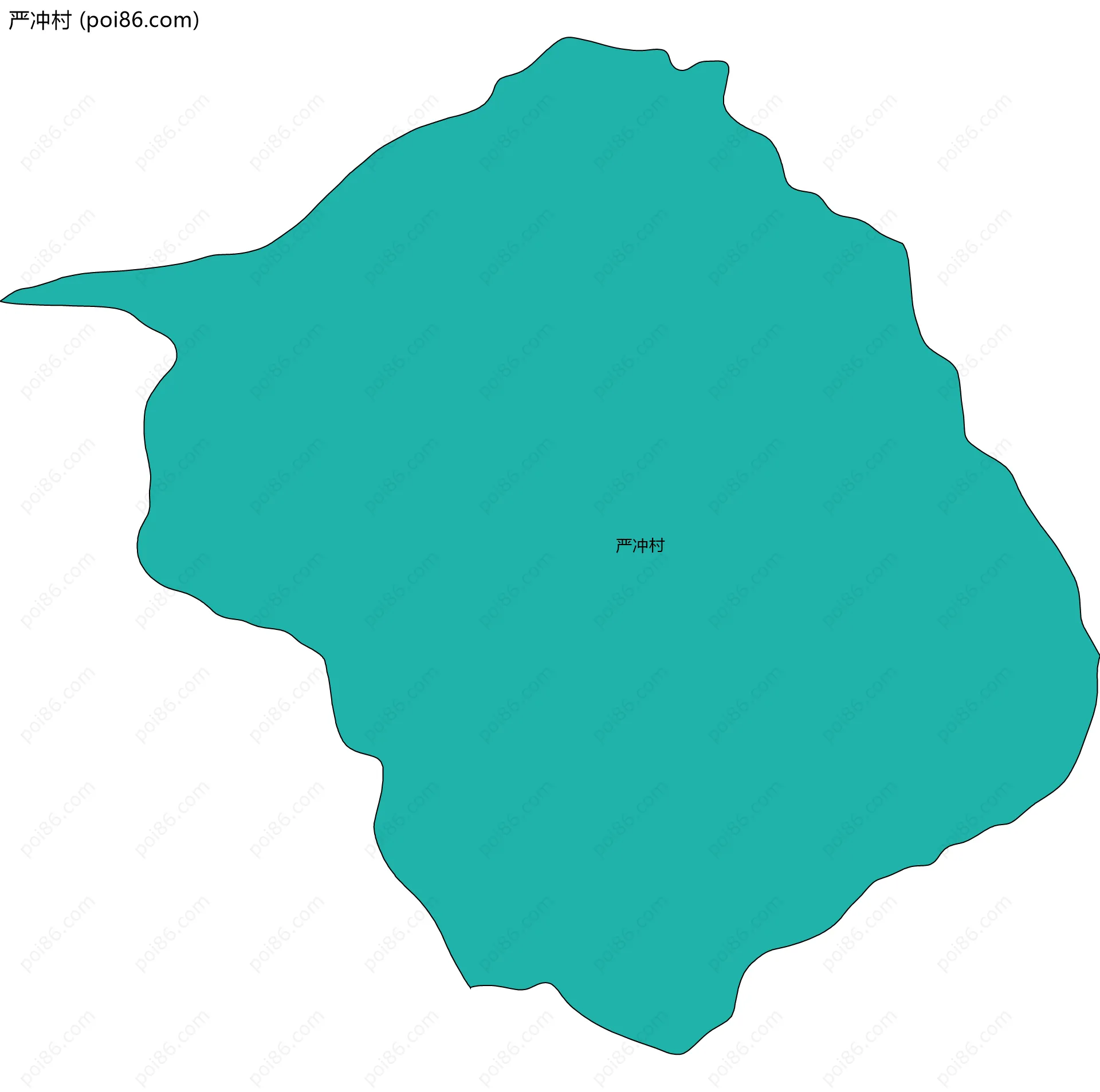 严冲村边界地图