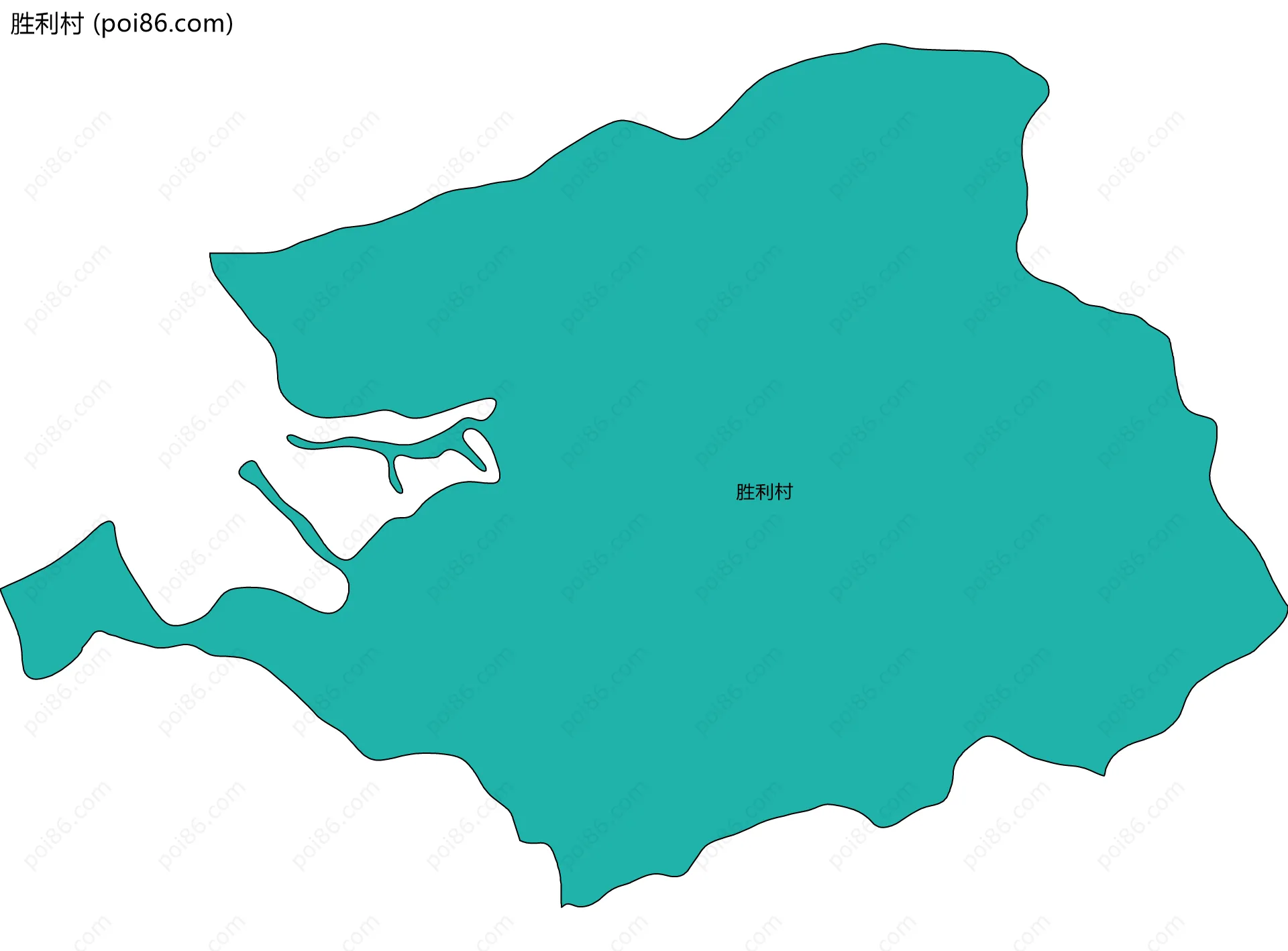 胜利村边界地图