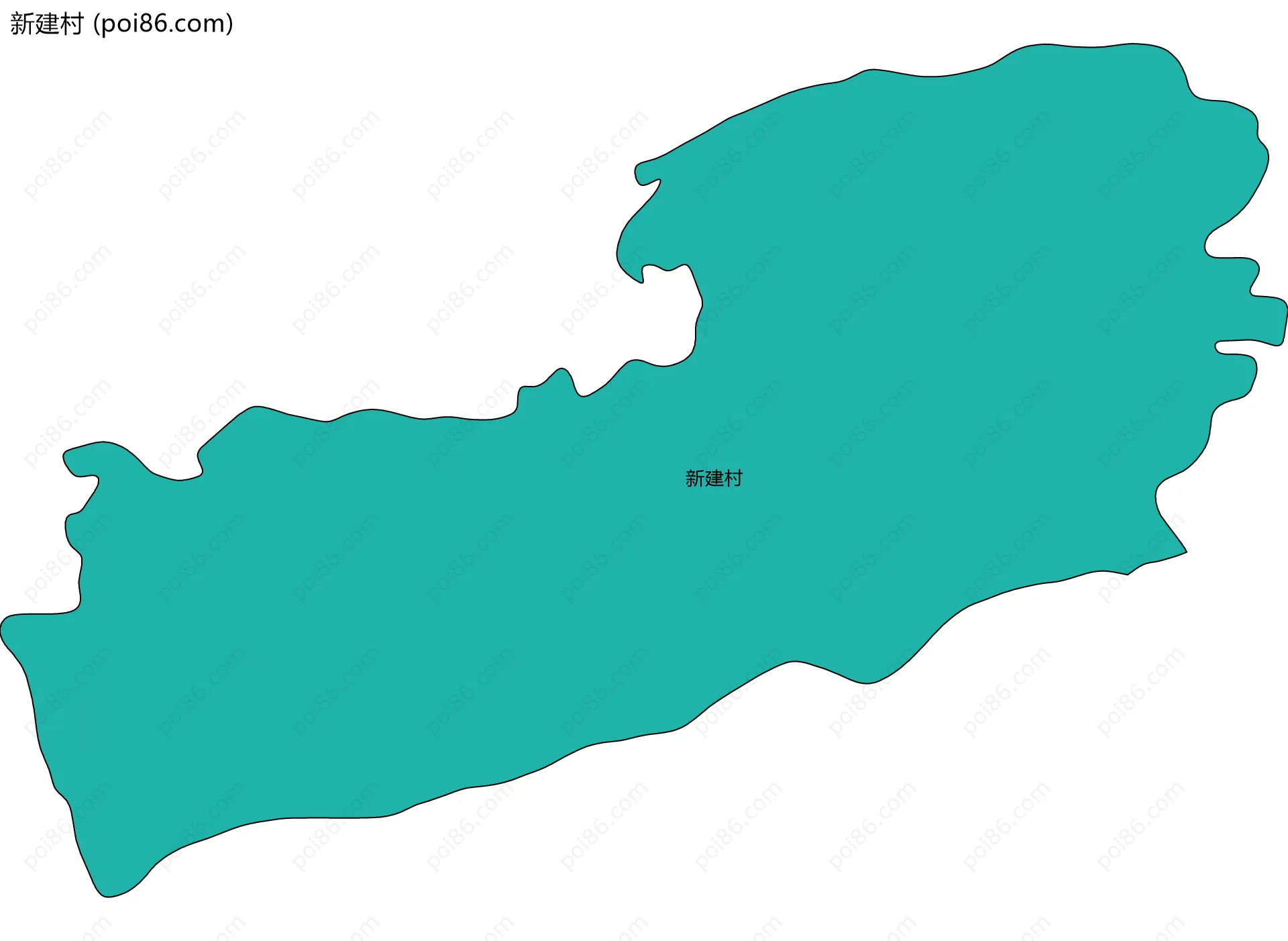 新建村边界地图