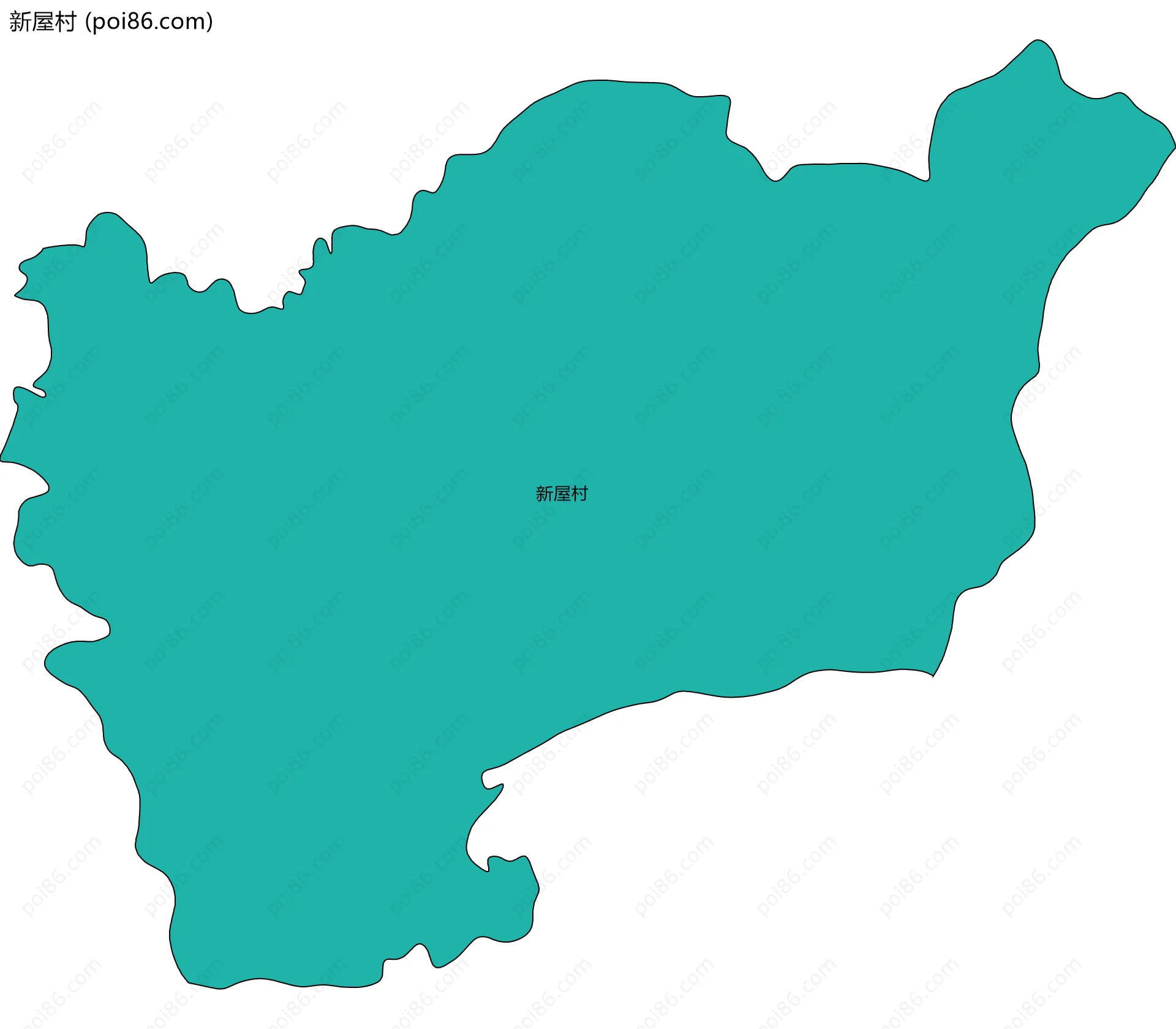 新屋村边界地图