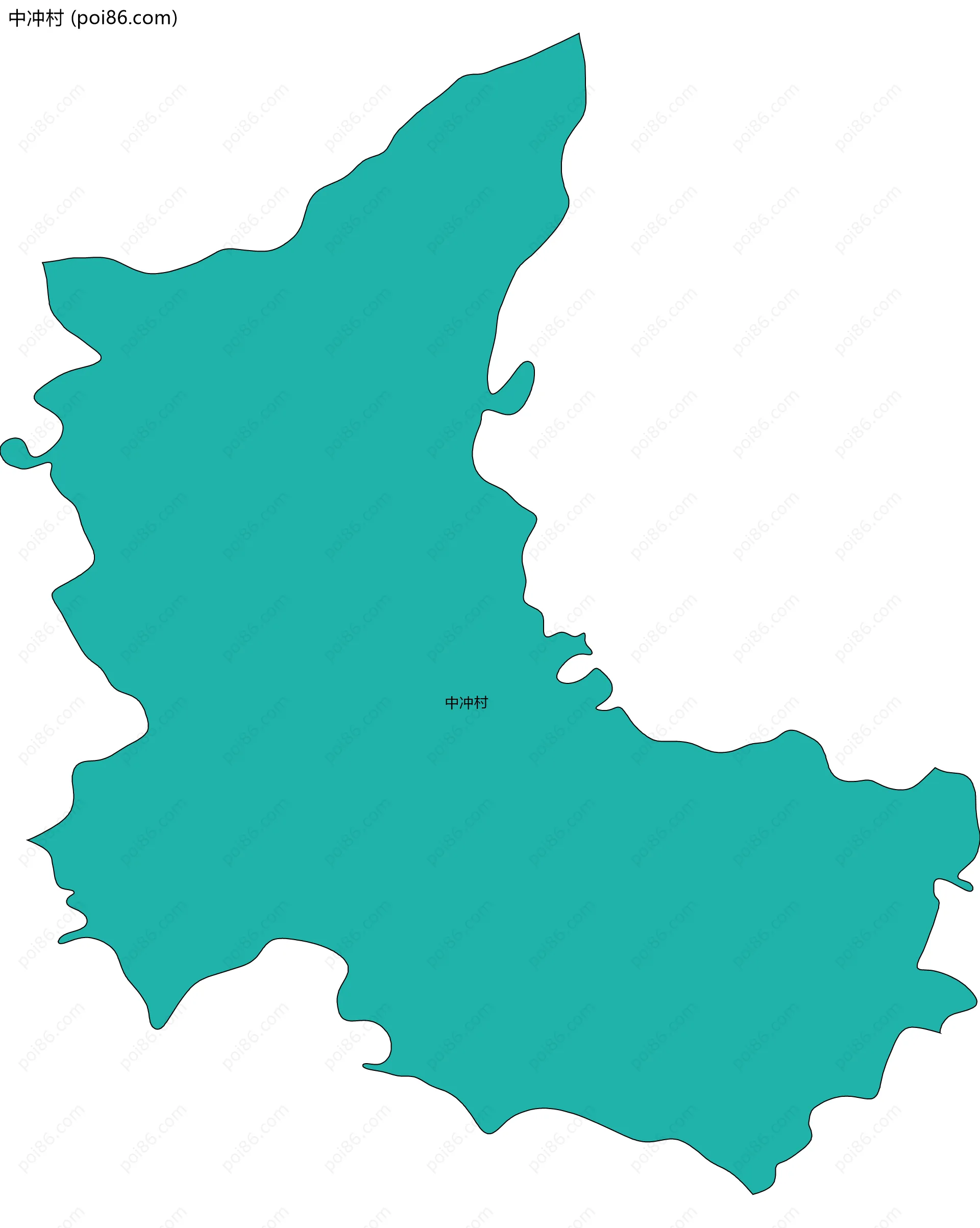 中冲村边界地图