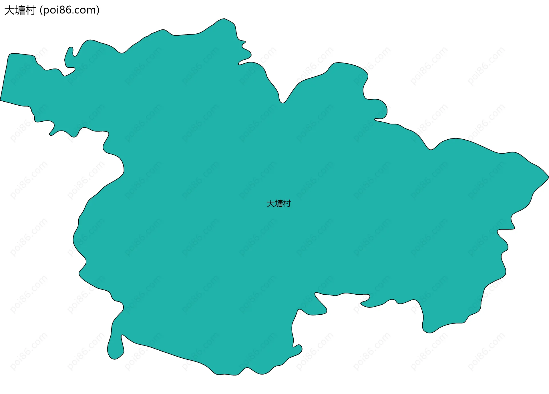 大塘村边界地图