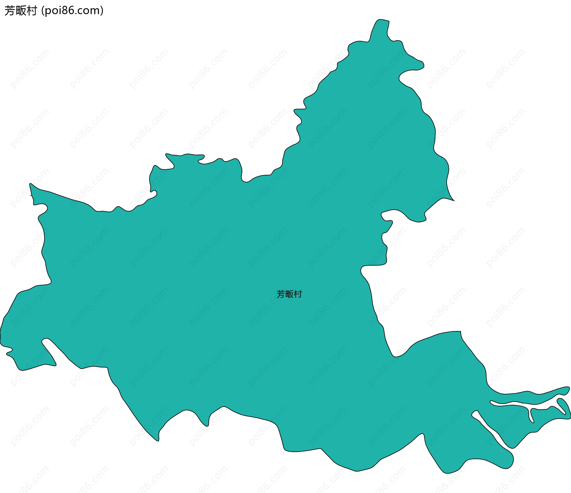 芳畈村边界地图