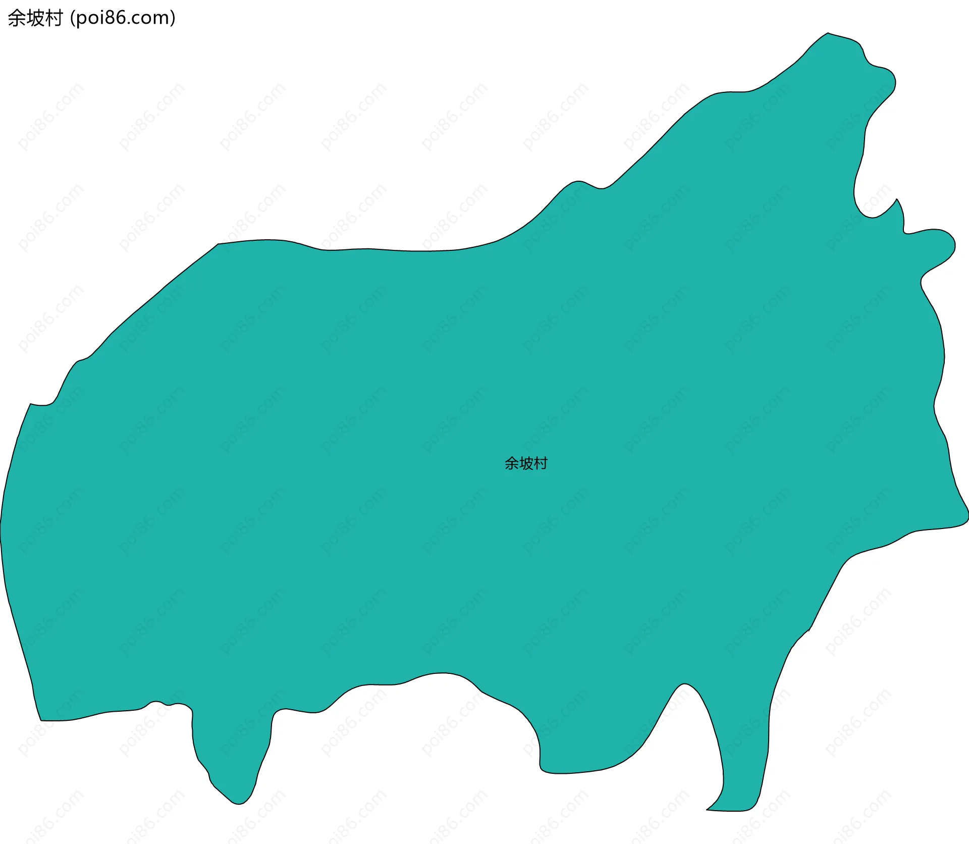 余坡村边界地图