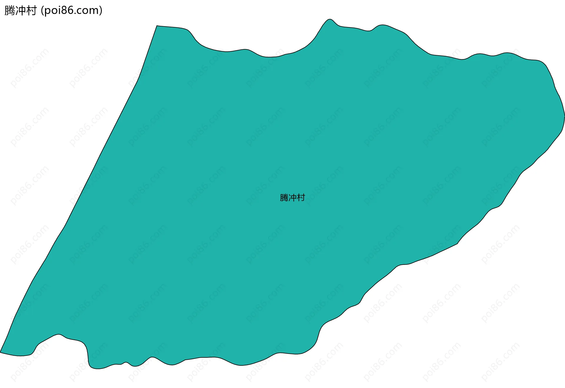 腾冲村边界地图