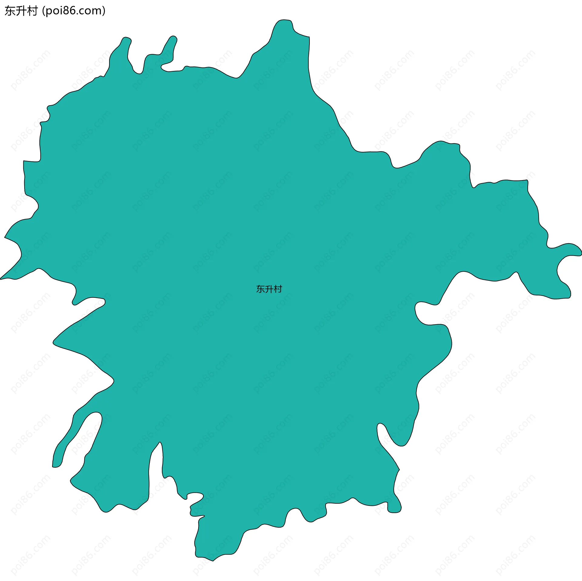 东升村边界地图