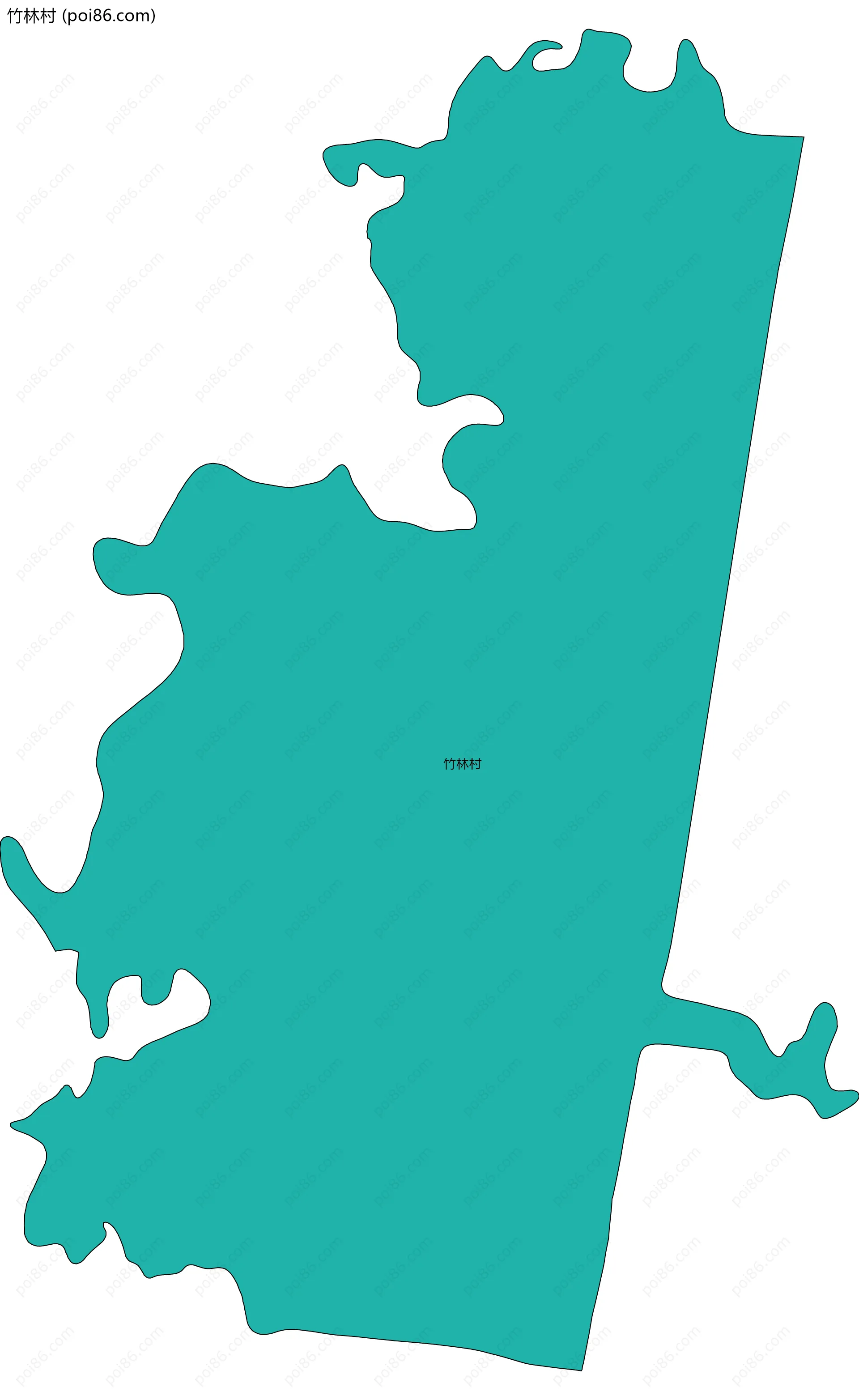 竹林村边界地图