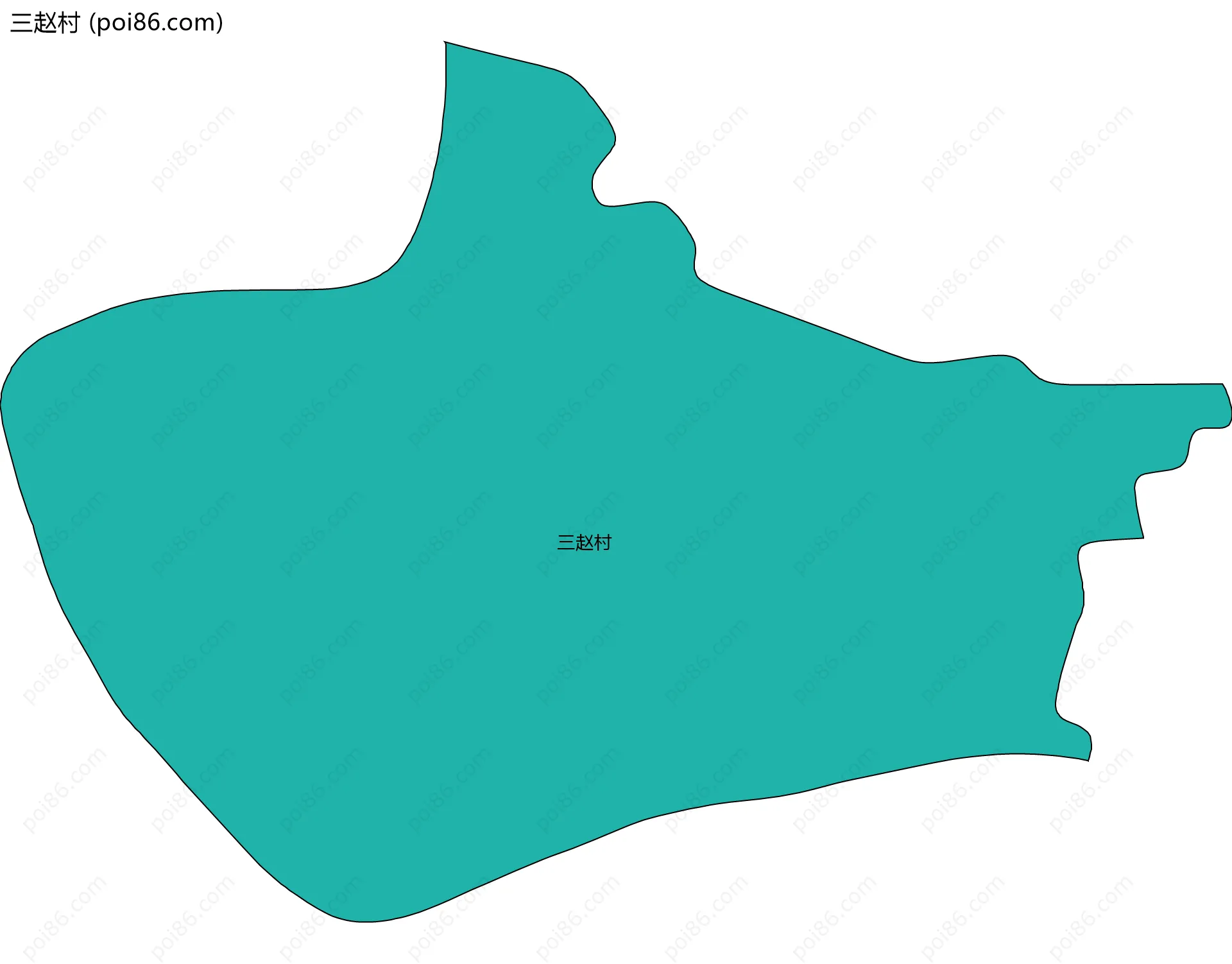 三赵村边界地图