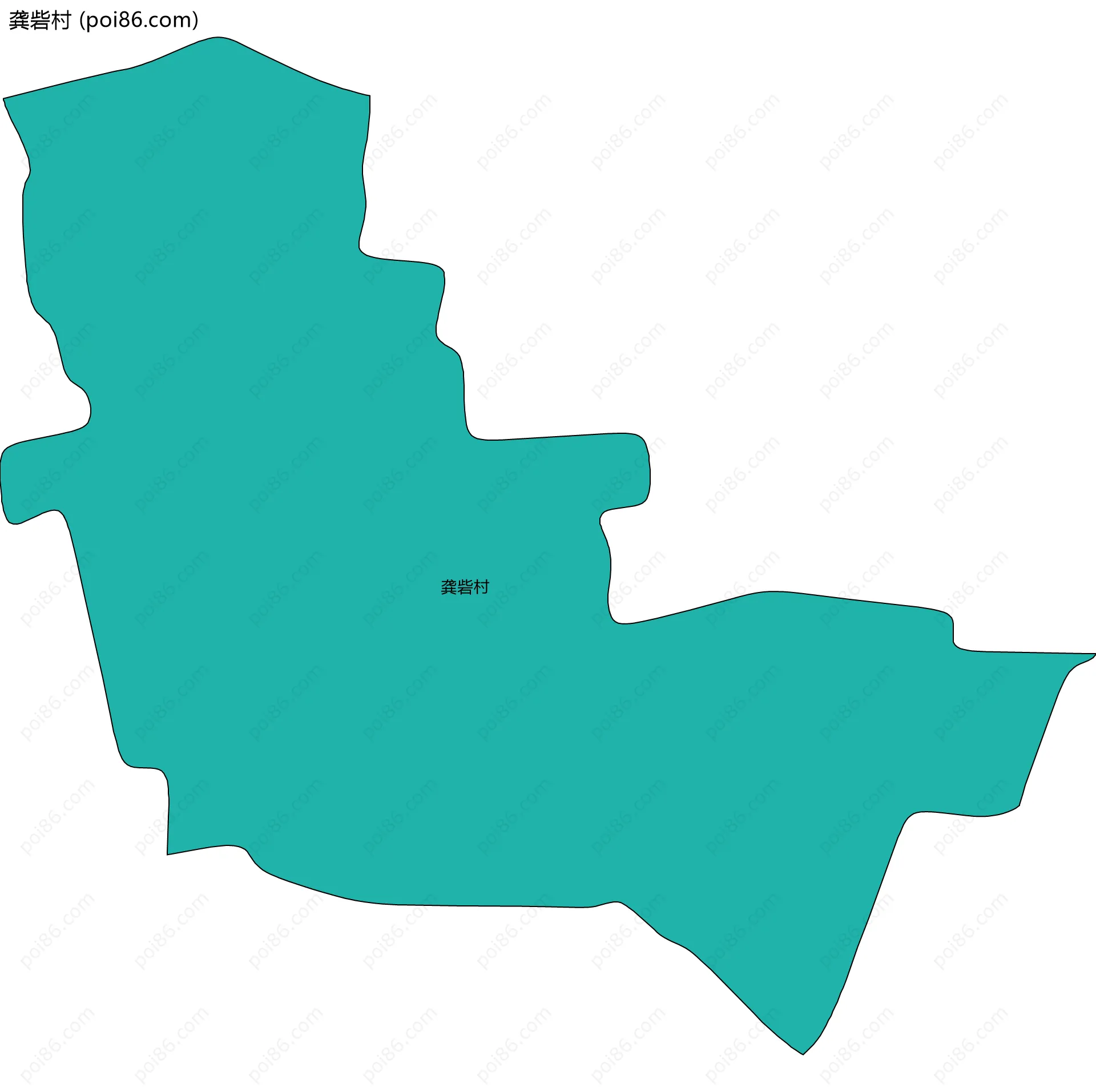 龚砦村边界地图